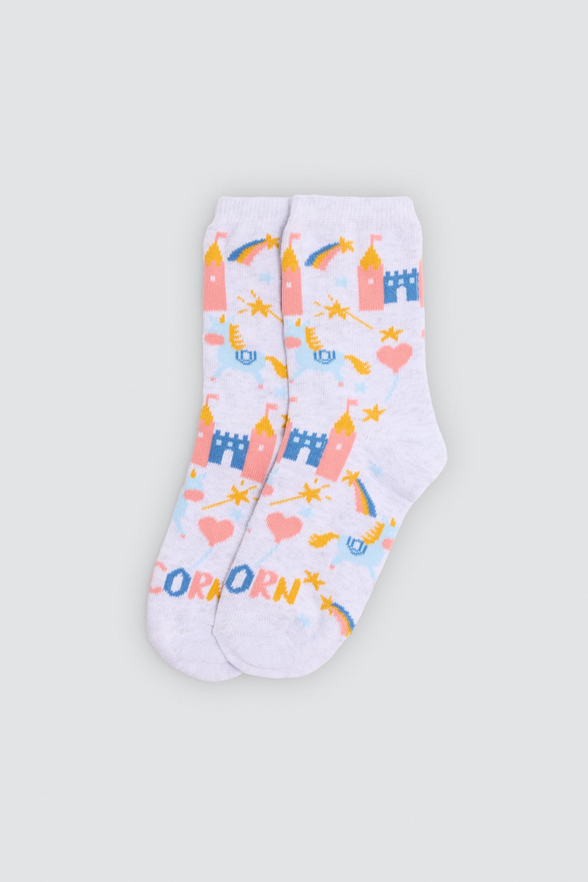 Pack 4 calcetines niña estampado unicornios
