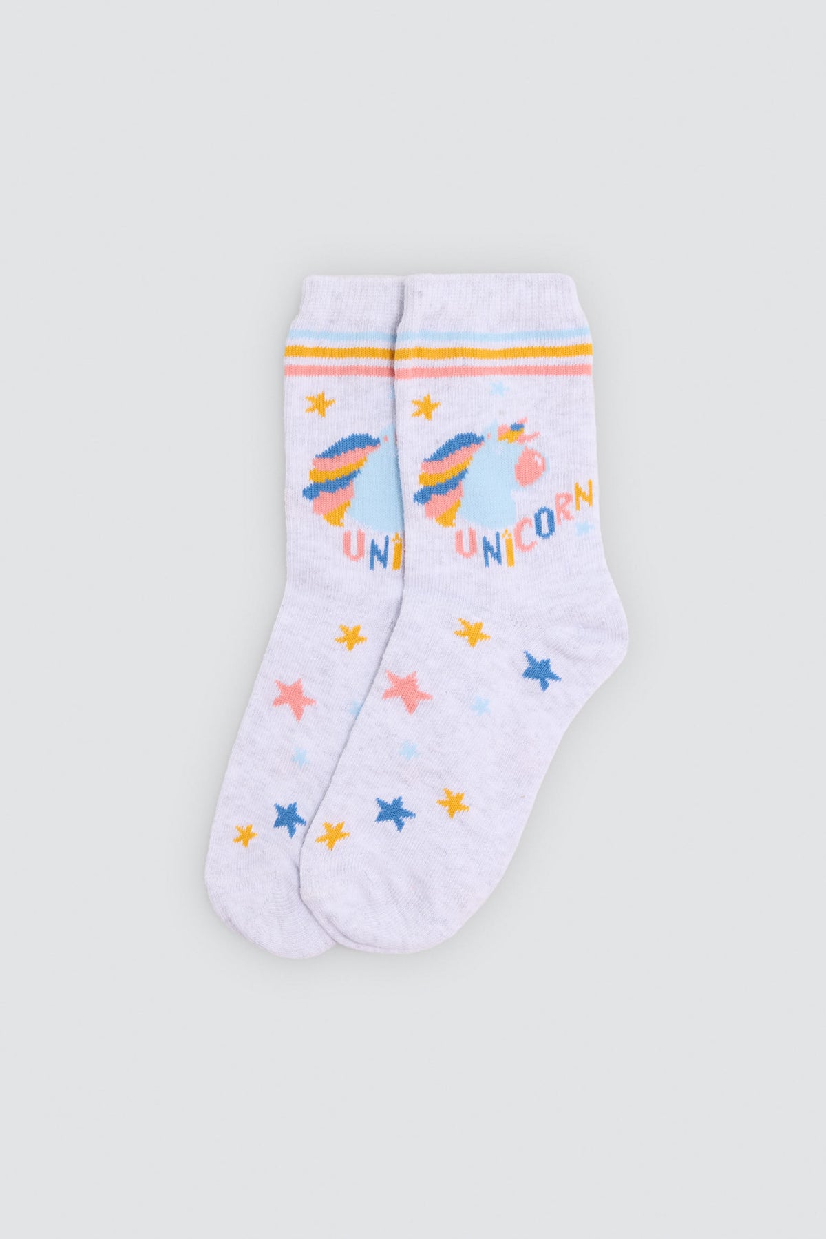 Pack 4 calcetines niña estampado unicornios