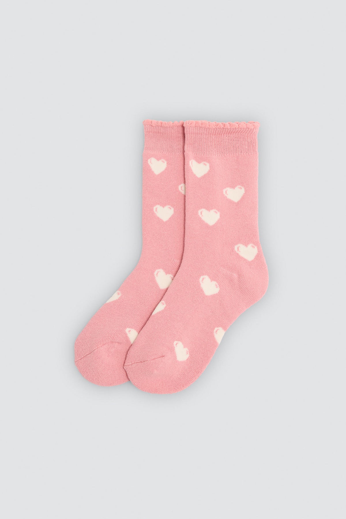 Pack 3 calcetines niña térmicos algodón estampados cerezas y corazones