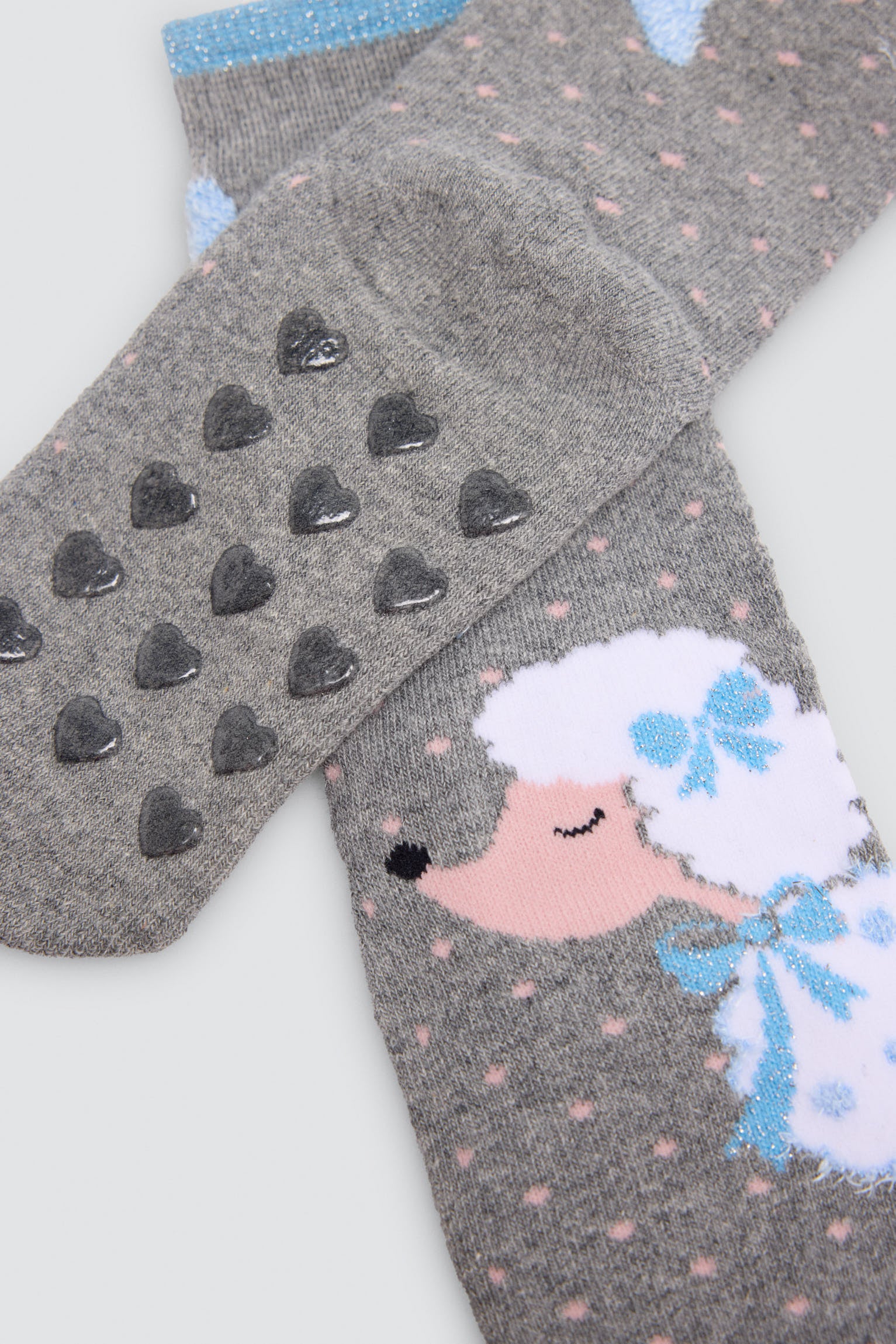 Pack 3 calcetines niña térmicos antidelizantes estampado perro caniche