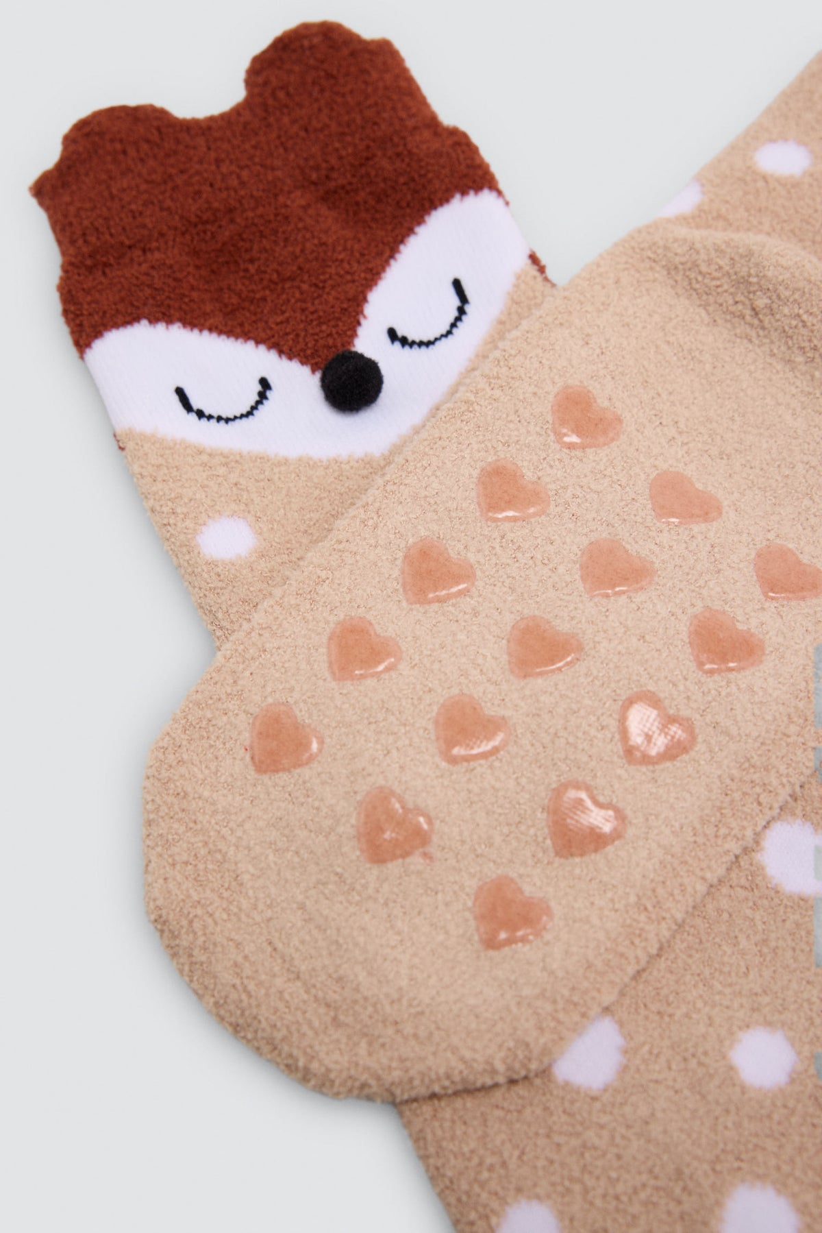 Pack 3 calcetines niña térmicos antidelizantes detalles 3D caritas animales