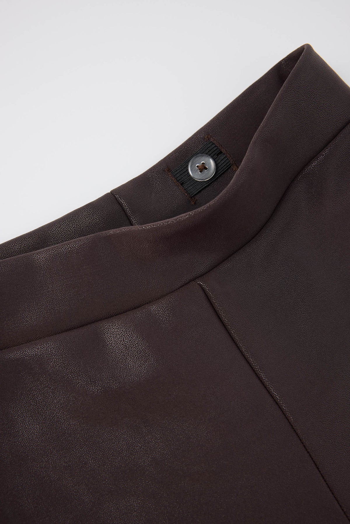 TÉRMICO Pantalón afelpado niña efecto piel flare chocolate