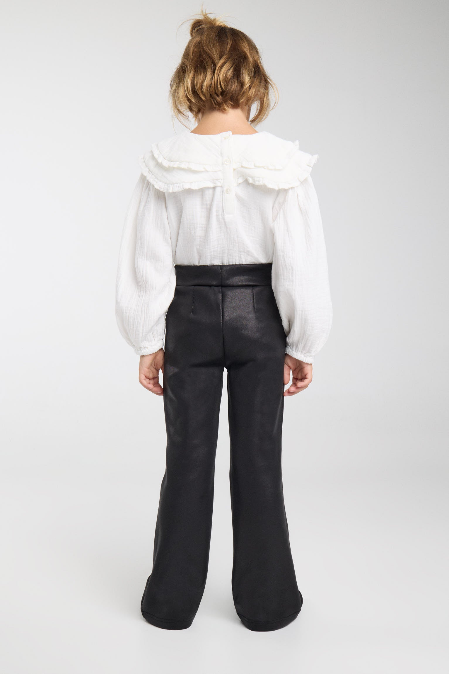 TÉRMICO Pantalón afelpado niña efecto piel flare negro