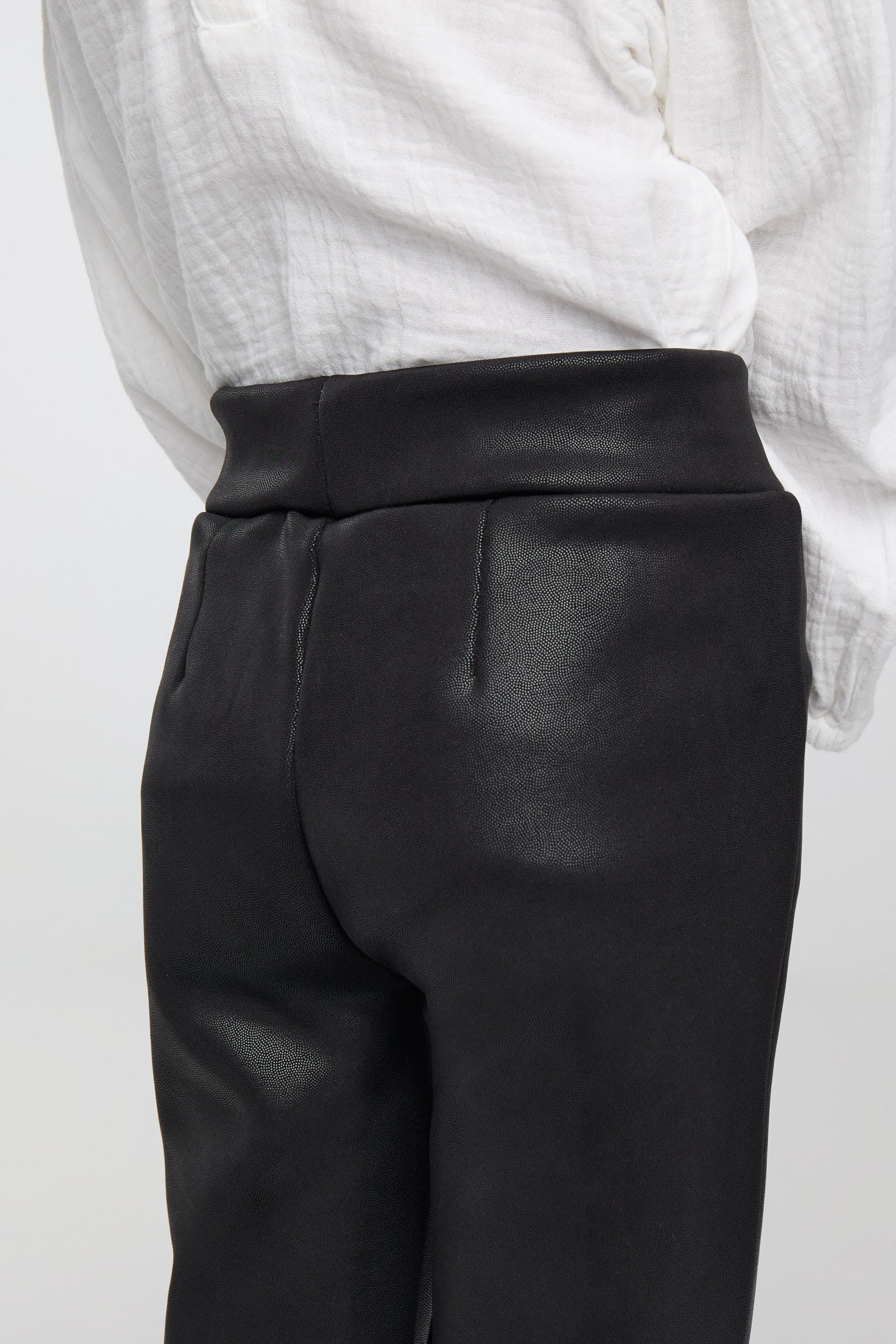 TÉRMICO Pantalón afelpado niña efecto piel flare negro
