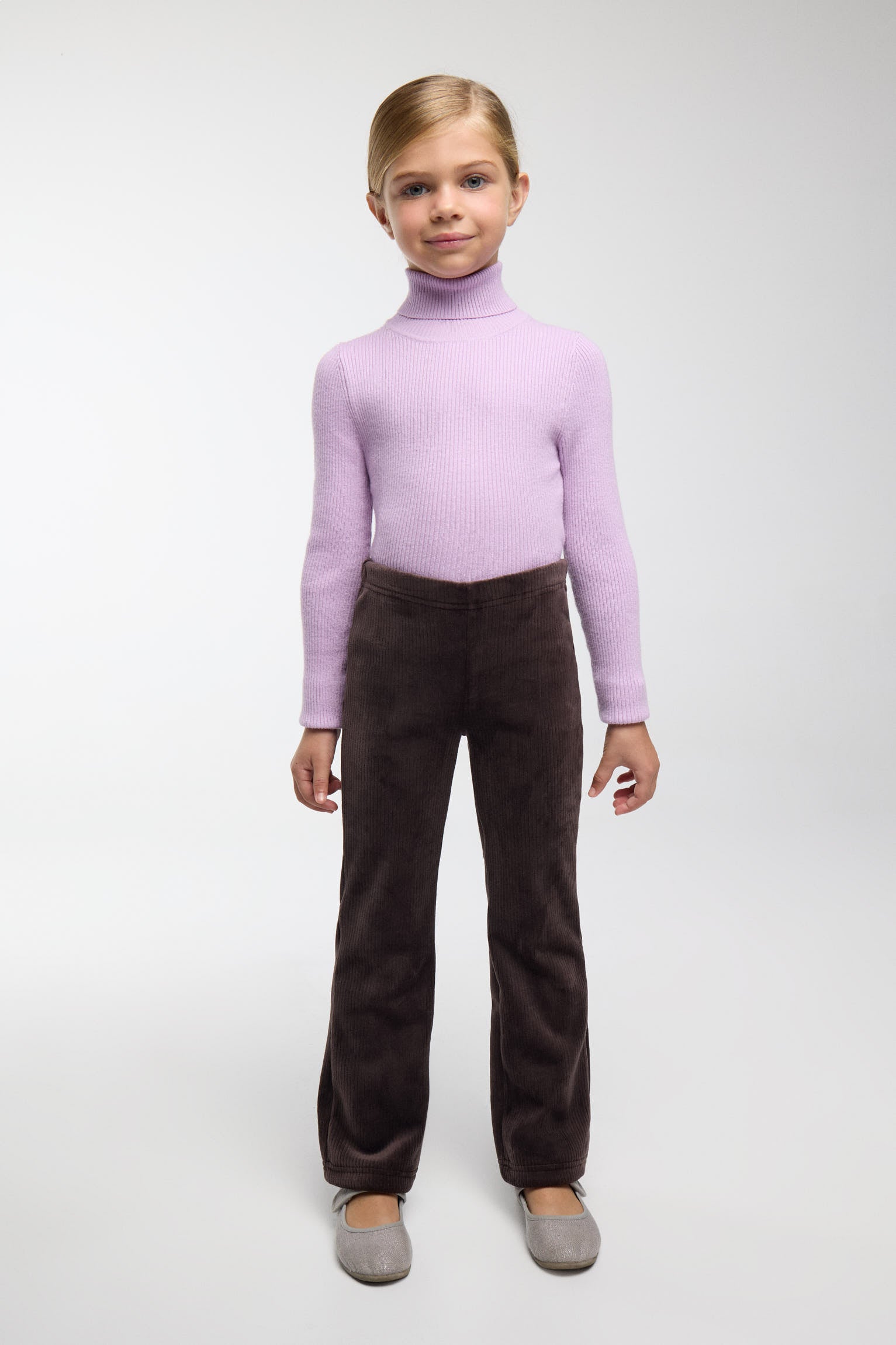 ULTRA TÉRMICO Pantalón afelpado niña efecto pana marrón chocolate
