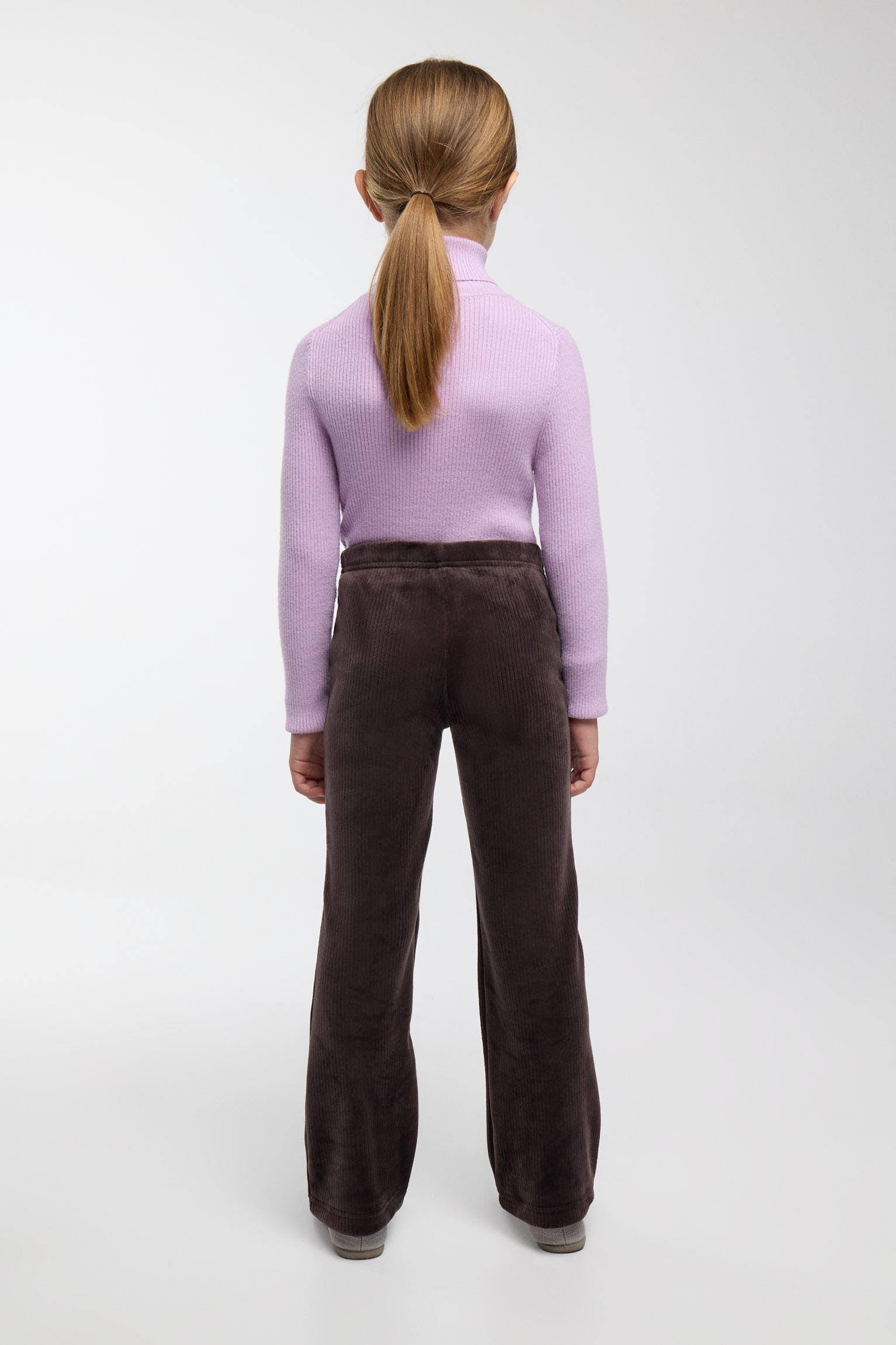 ULTRA TÉRMICO Pantalón afelpado niña efecto pana marrón chocolate