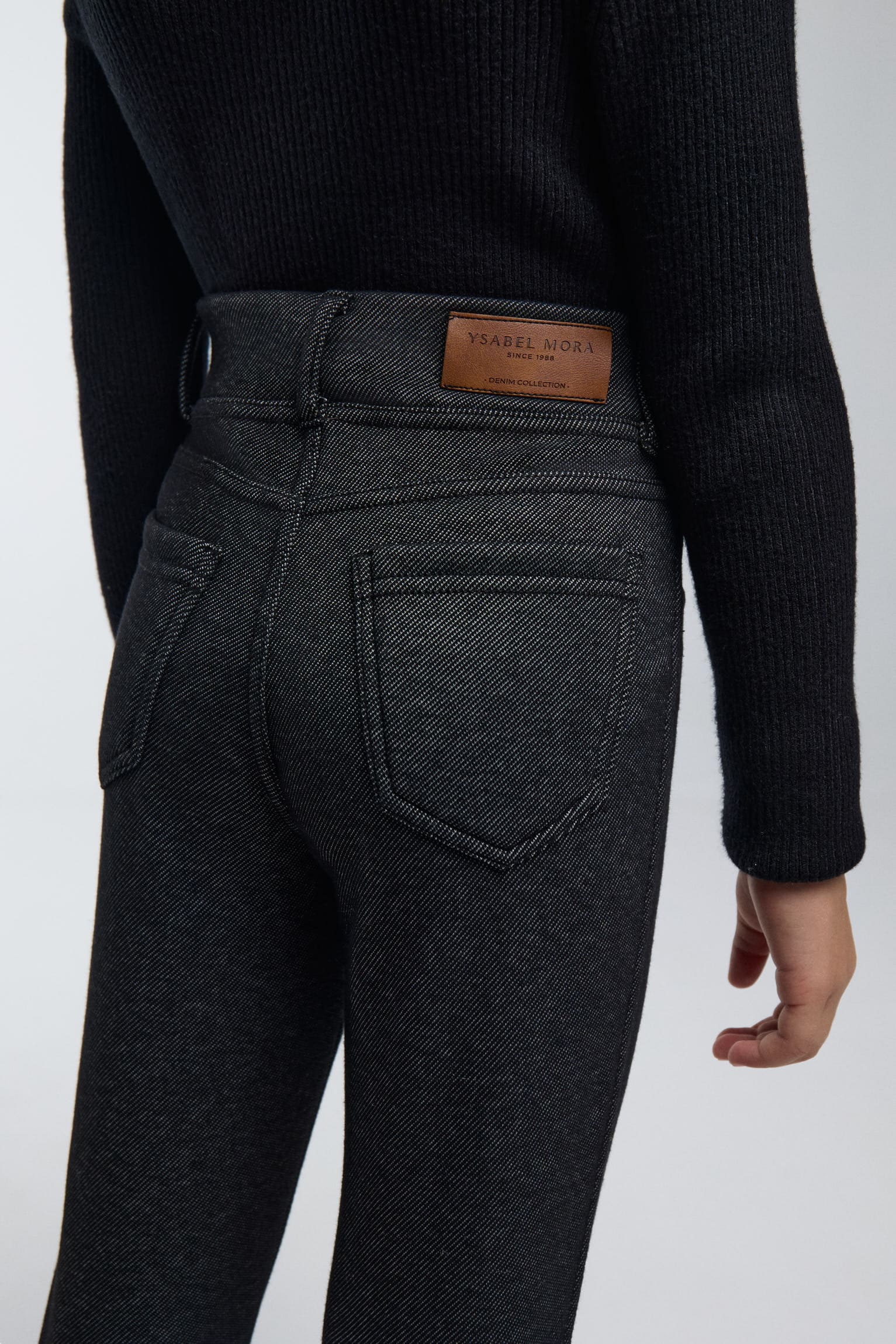TÉRMICO Leggings afelpados niña efecto vaquero negro
