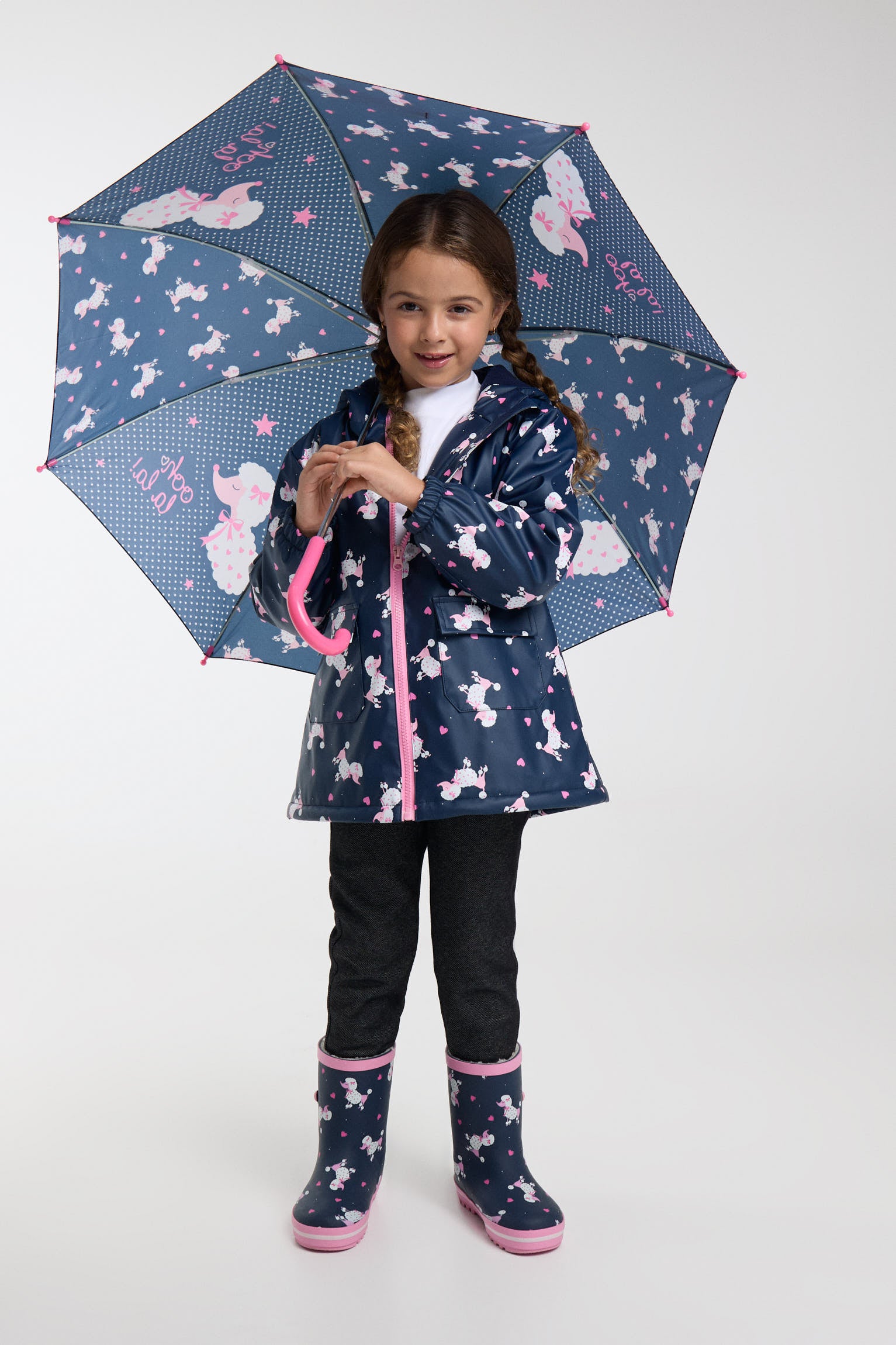 Paraguas niña estampado caniches