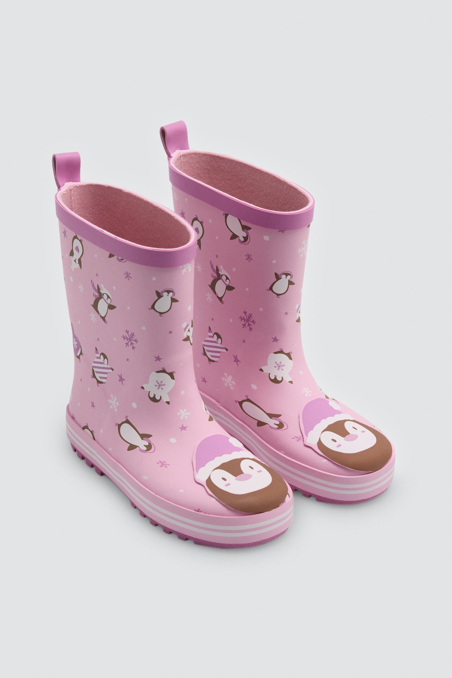 PREVENTA Botas de agua niña  forro interior estampado pingüinos