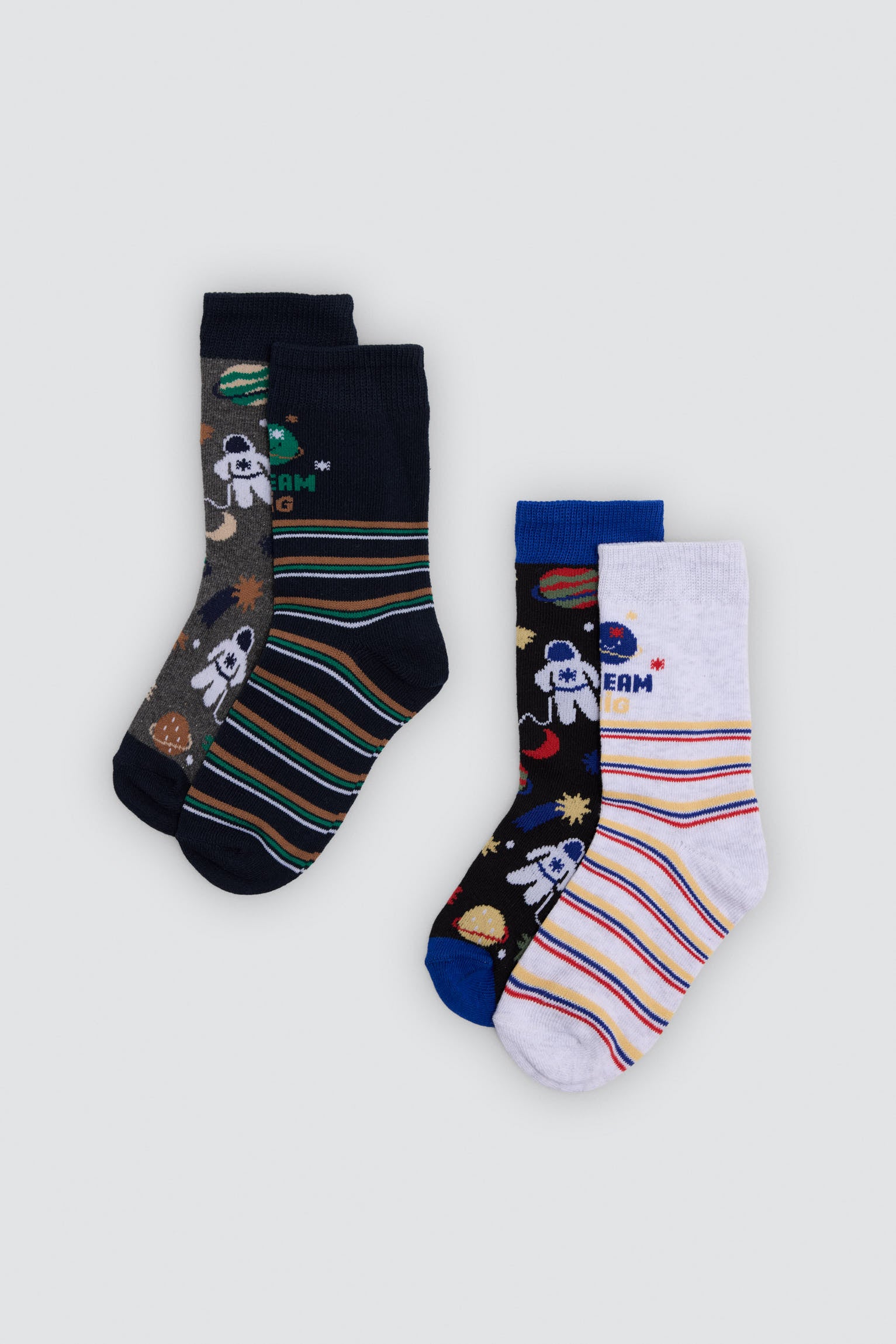 Pack 4 calcetines estampado astronautas