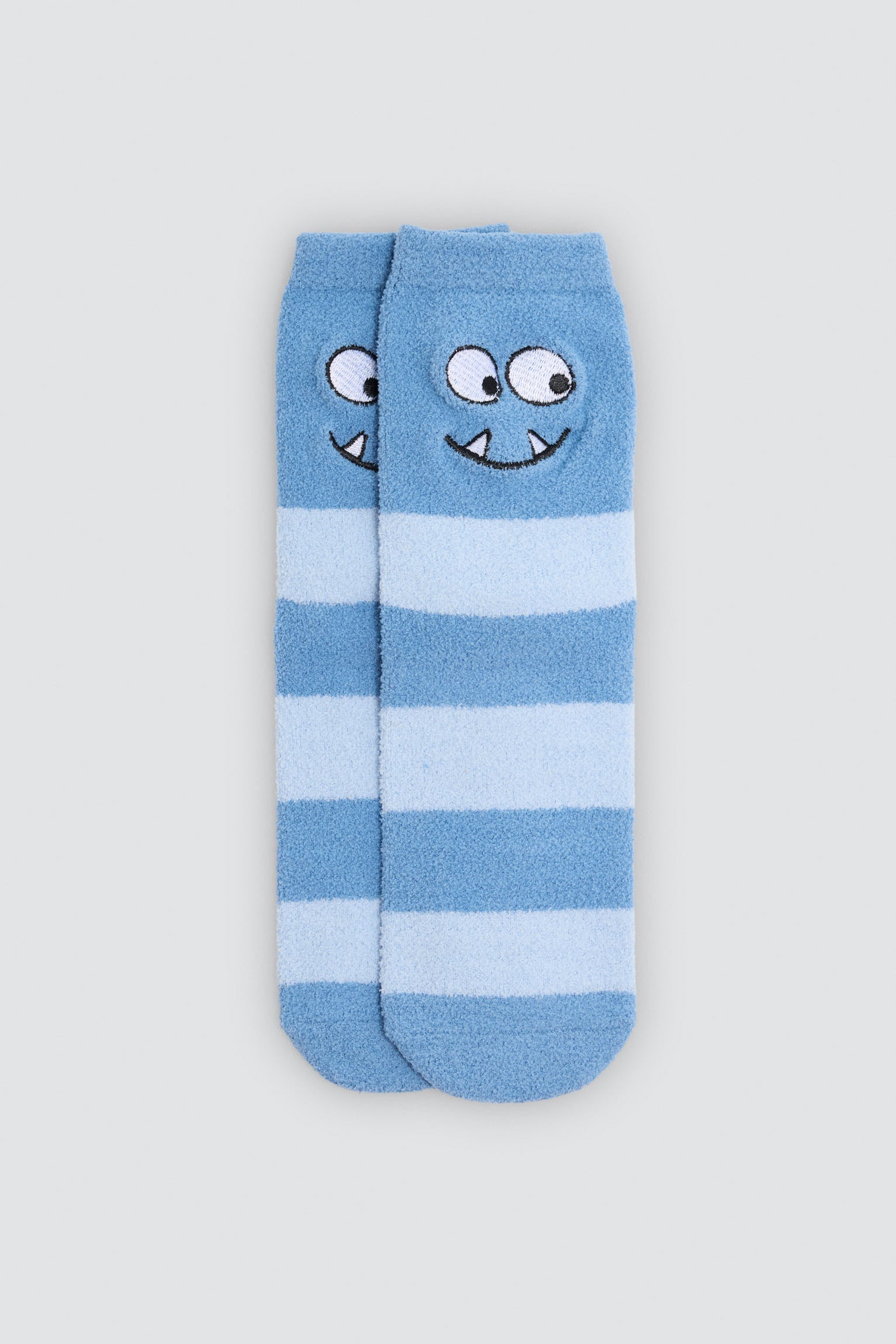 Pack 3 calcetines niño antideslizantes monstruos estampado rayas