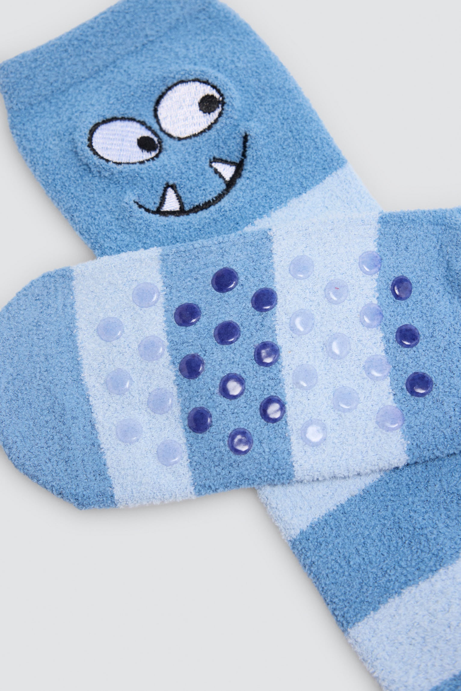 Pack 3 calcetines niño antideslizantes monstruos estampado rayas