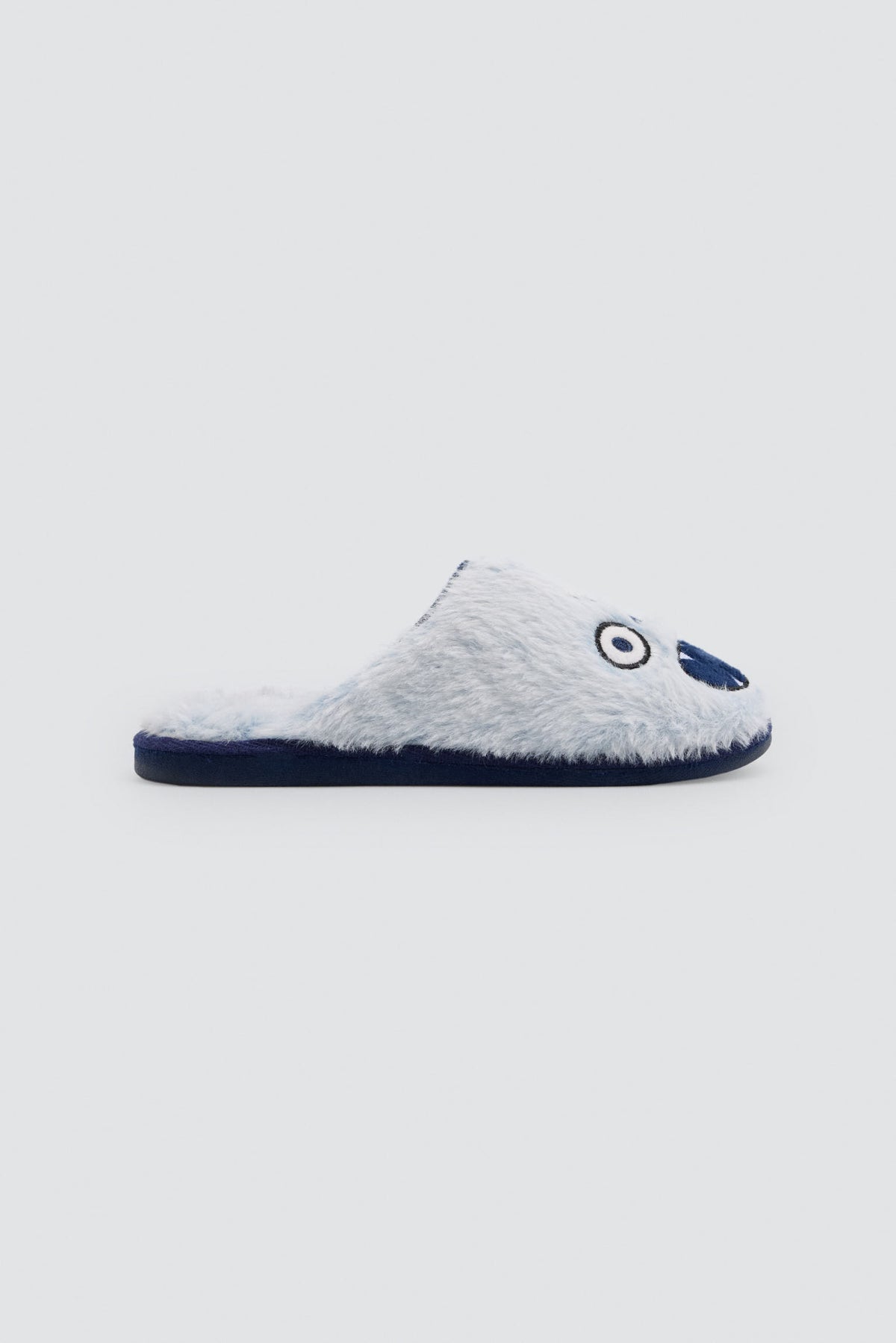 Zapatillas de casa niño con pelo dibujo monstruo