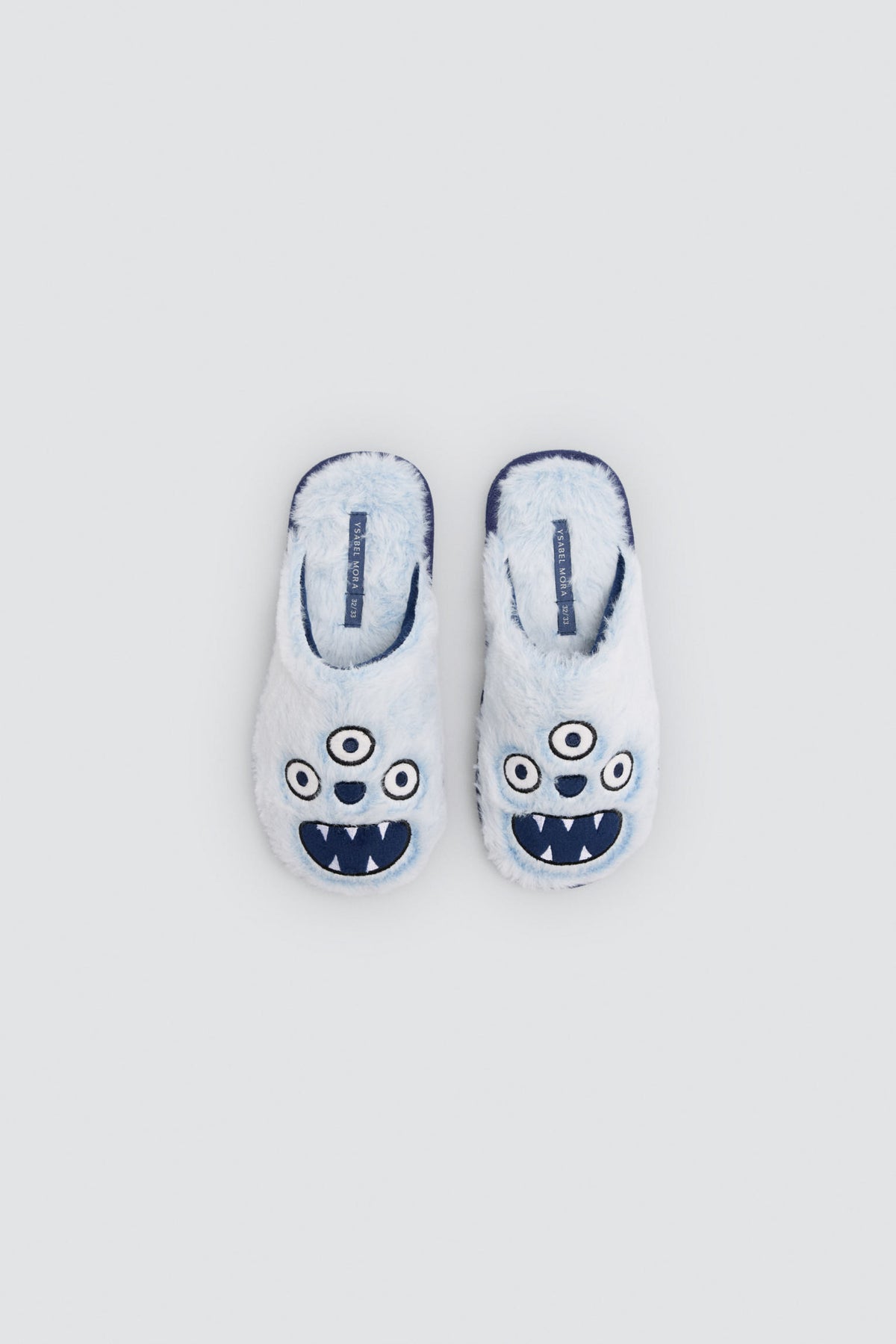 Zapatillas de casa niño con pelo dibujo monstruo