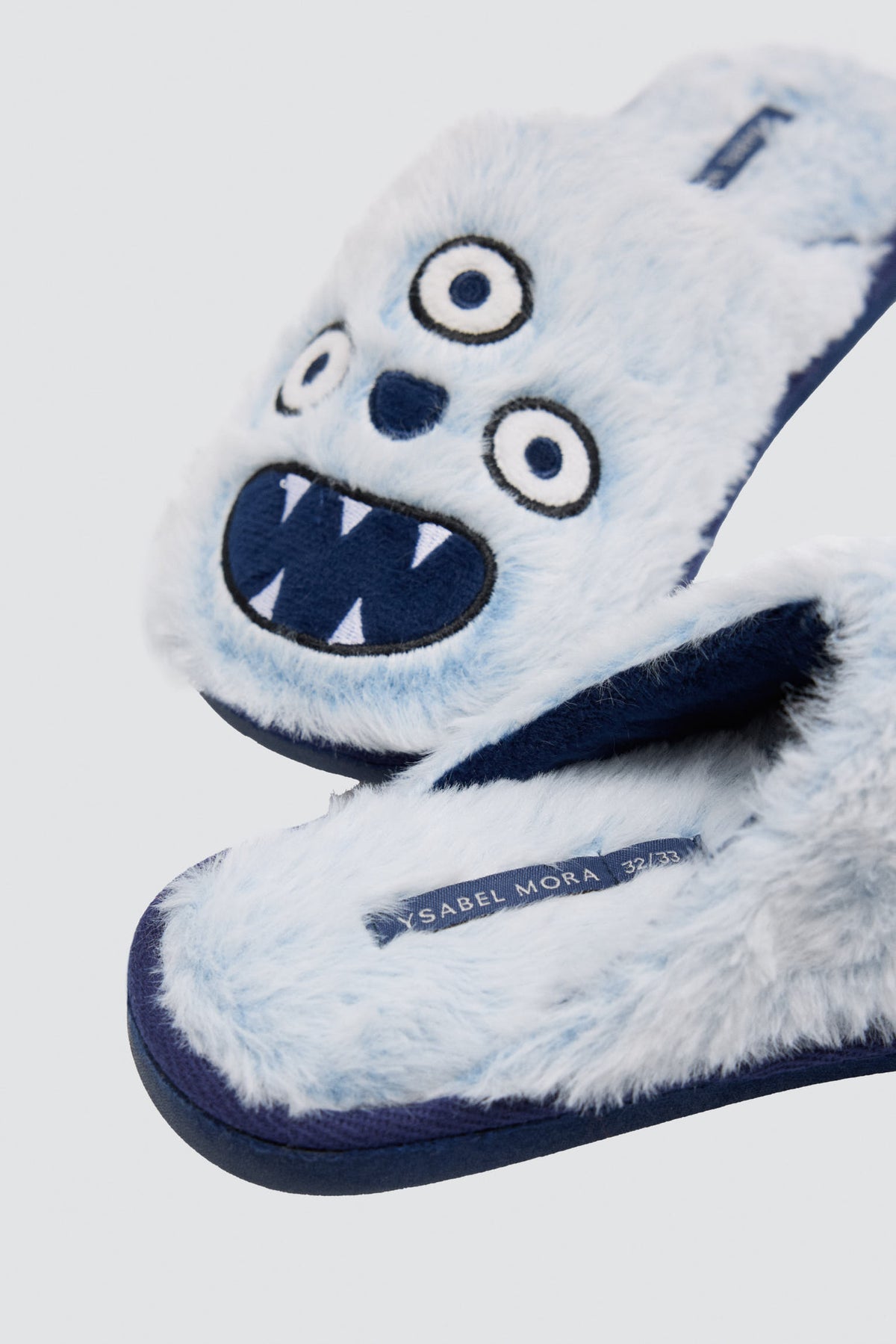 Zapatillas de casa niño con pelo dibujo monstruo