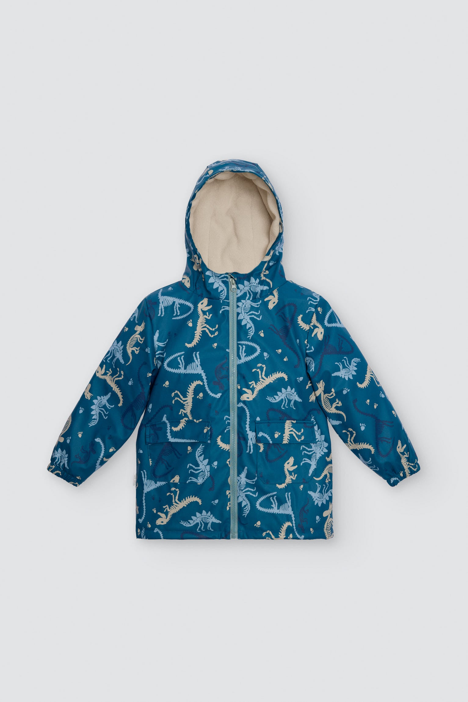 Chubasquero niño forro polar estampado dinosaurios