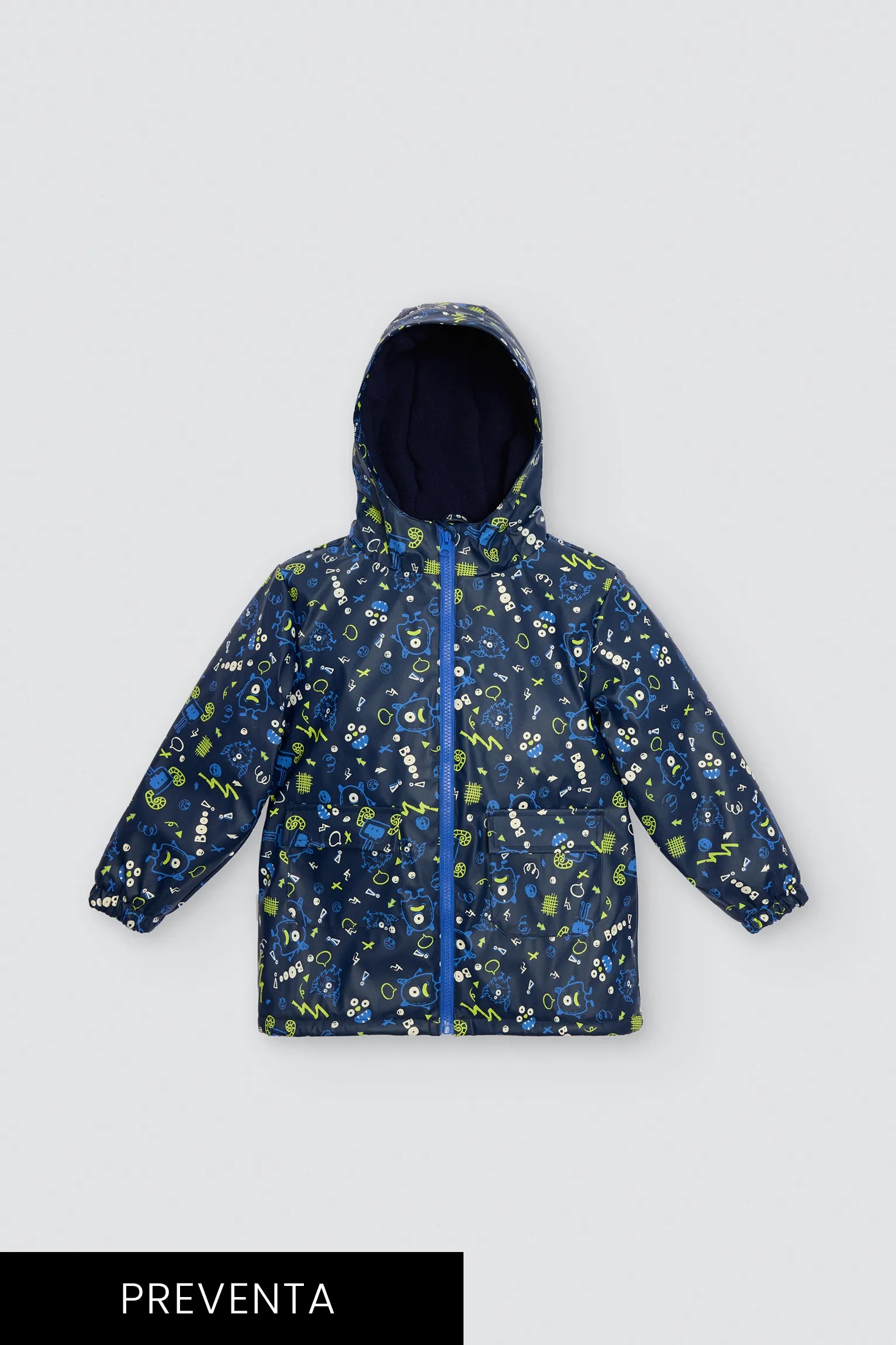 PREVENTA Chubasquero niño forro polar estampado monstruos