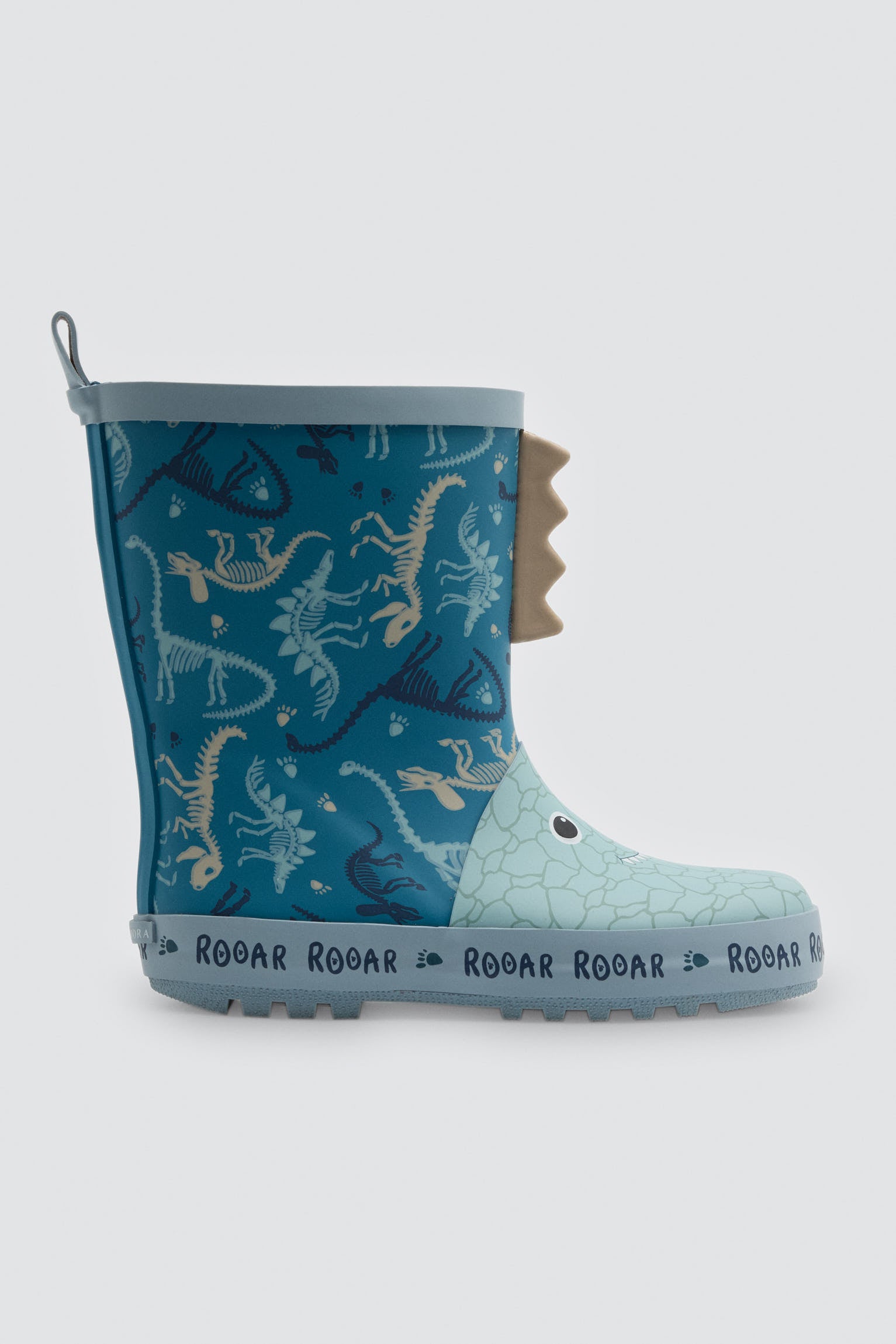 Botas de agua niño detalles 3D estampado dinosaurios