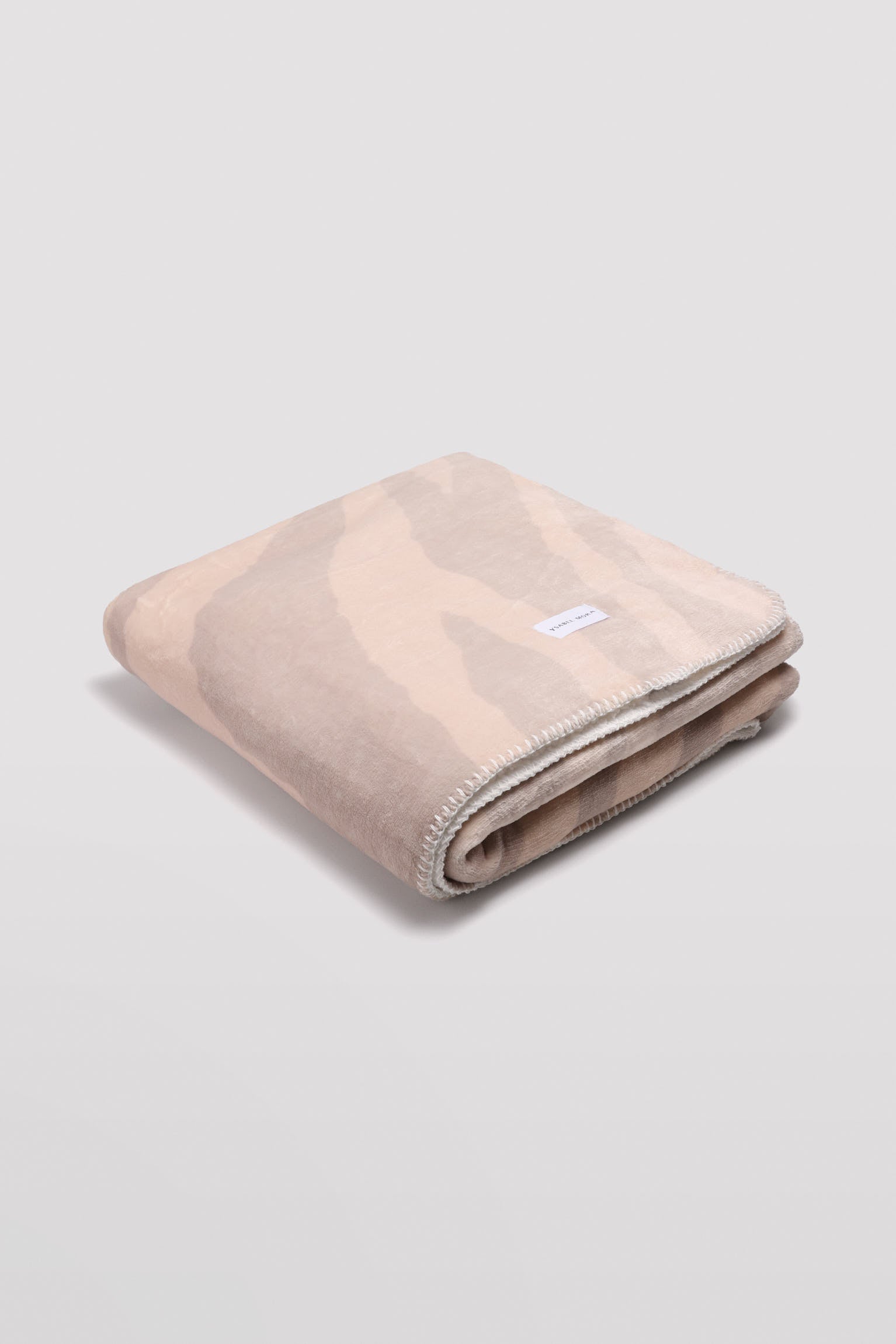 Manta estampado minimalista beige