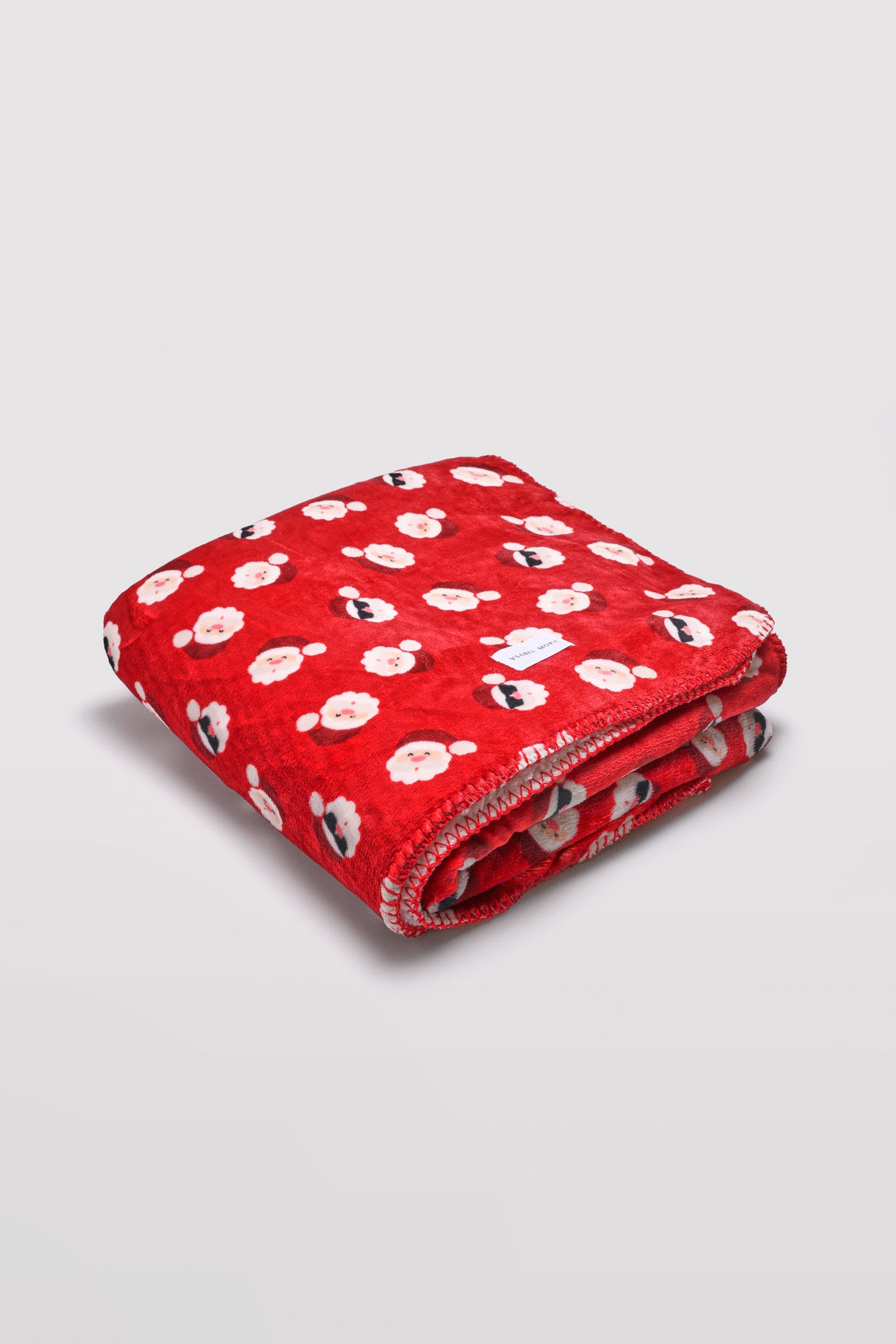 Manta estampado navideño rojo