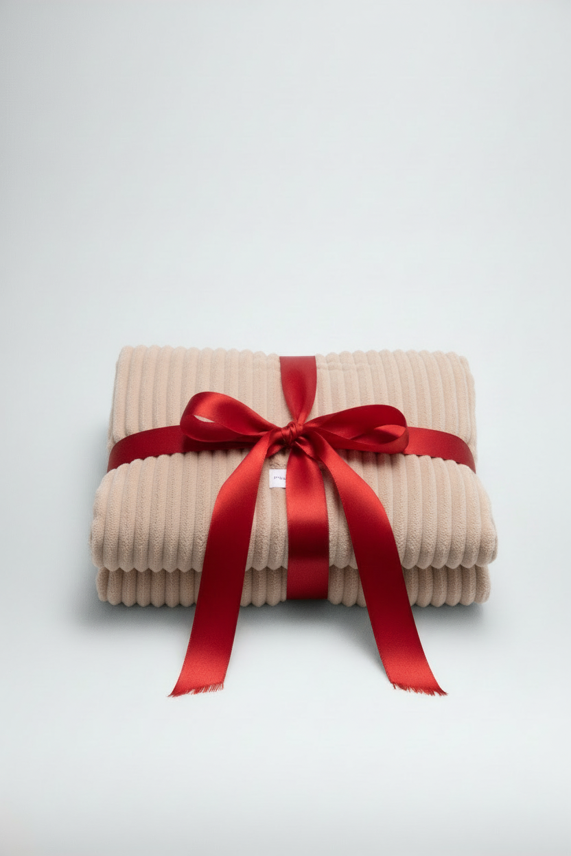 Manta pelo efecto canalé y borreguito