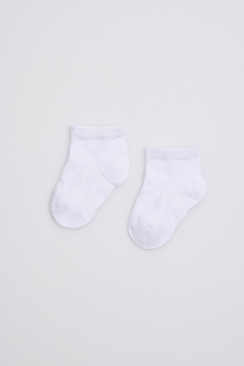 Pack de 3 calcetines bebé básicos transpirables blanco