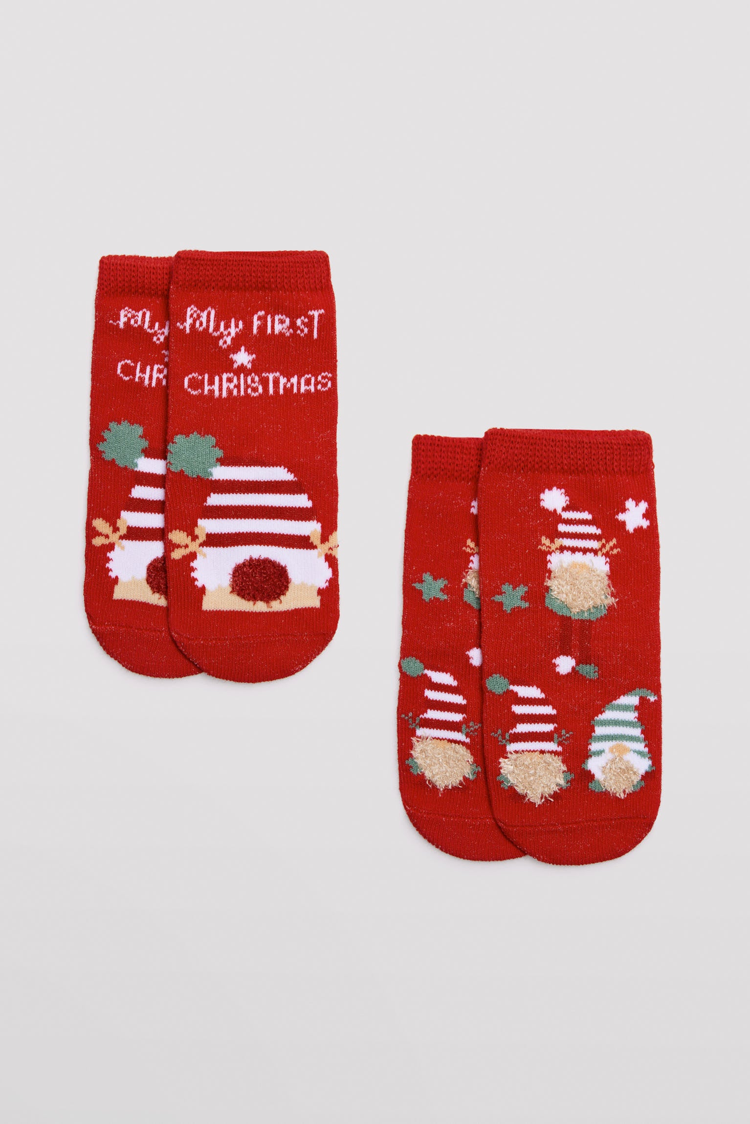 52851KIT-1-pack-calcetines-termicos-navidad-bebe-ysabel-mora - Rojo