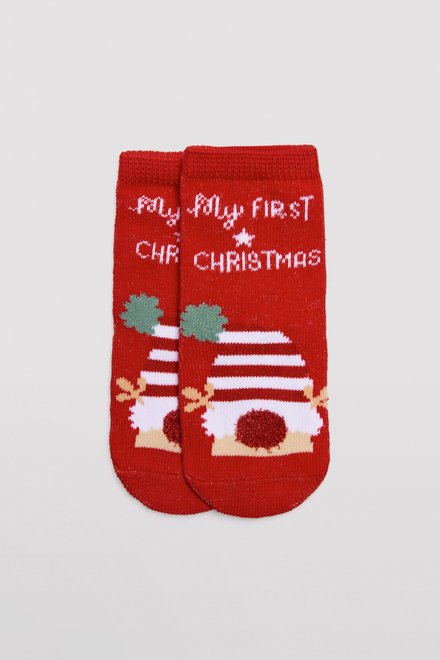 52851KIT-3-calcetines-navidad-bebe-ysabel-mora - Rojo