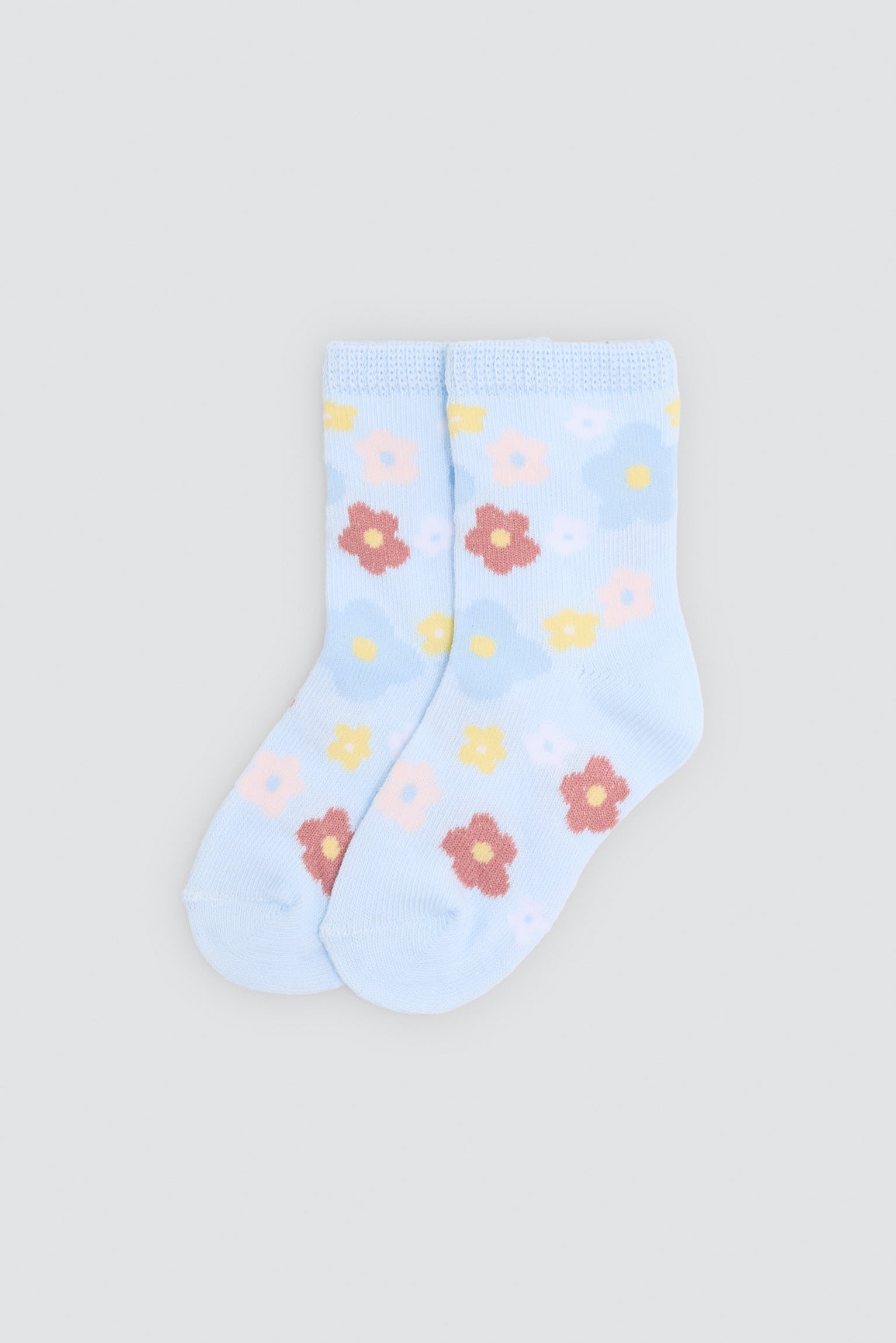 Pack 4 calcetines bebé estampado flores y zorros