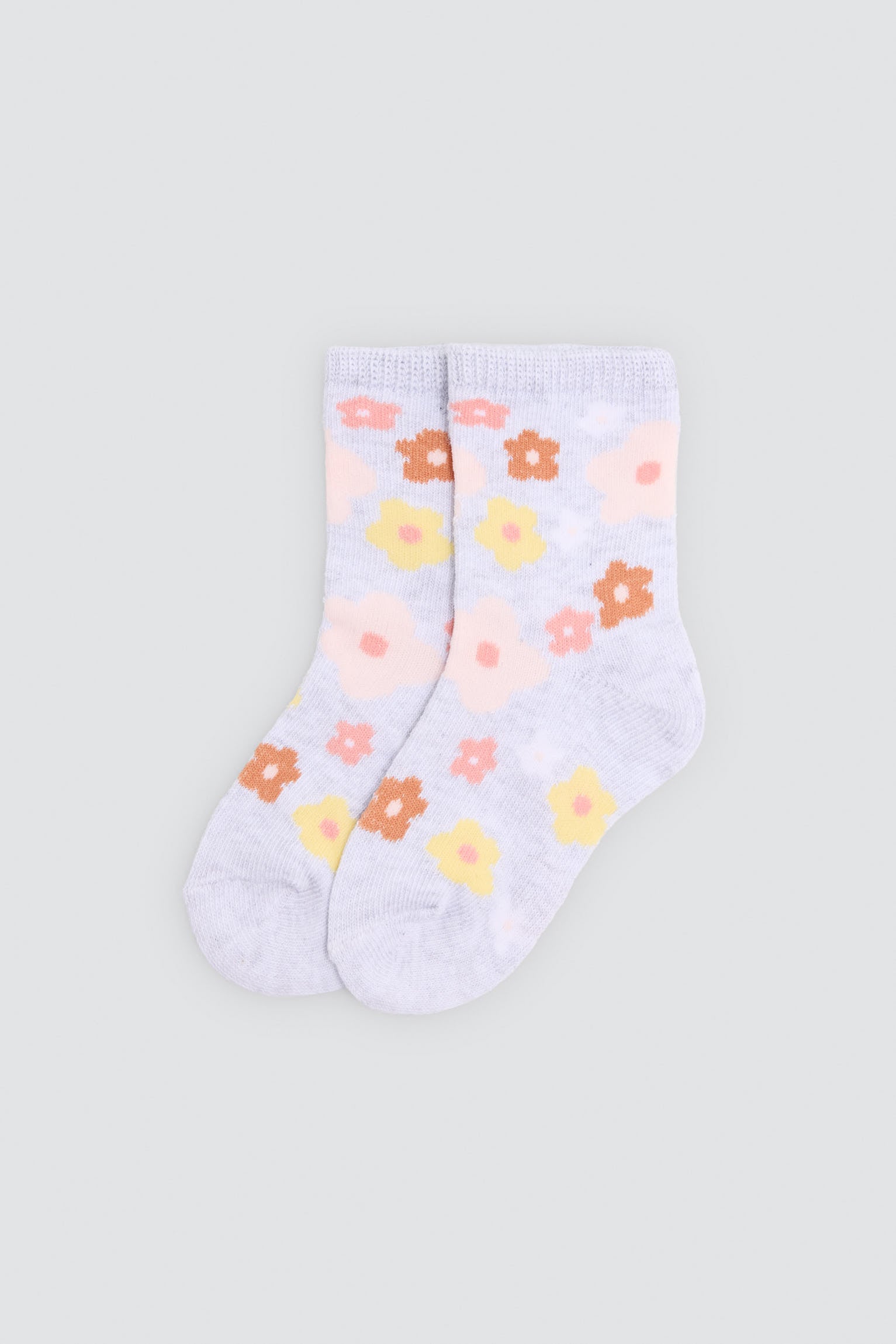 Pack 4 calcetines bebé estampado flores y zorros
