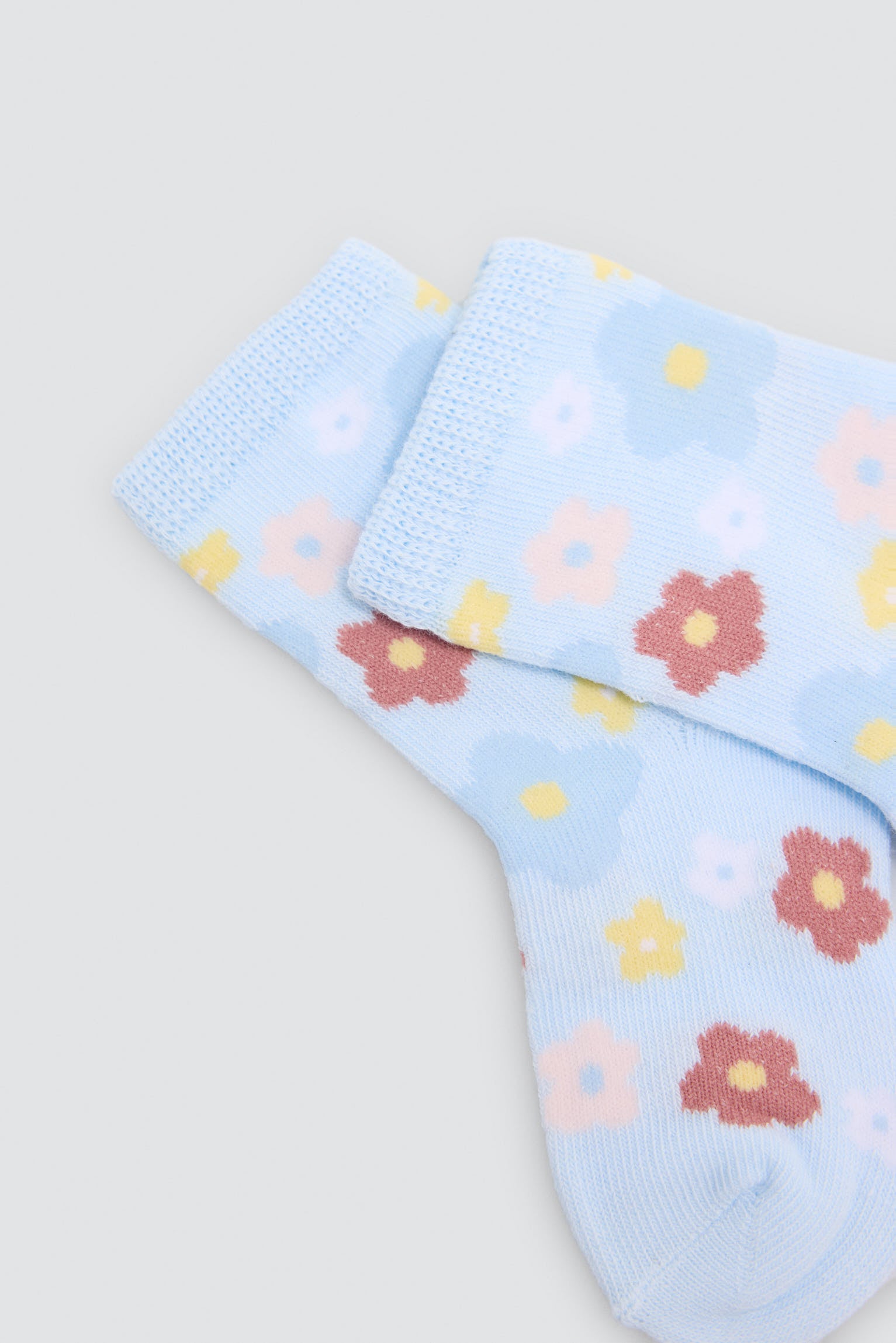 Pack 4 calcetines bebé estampado flores y zorros