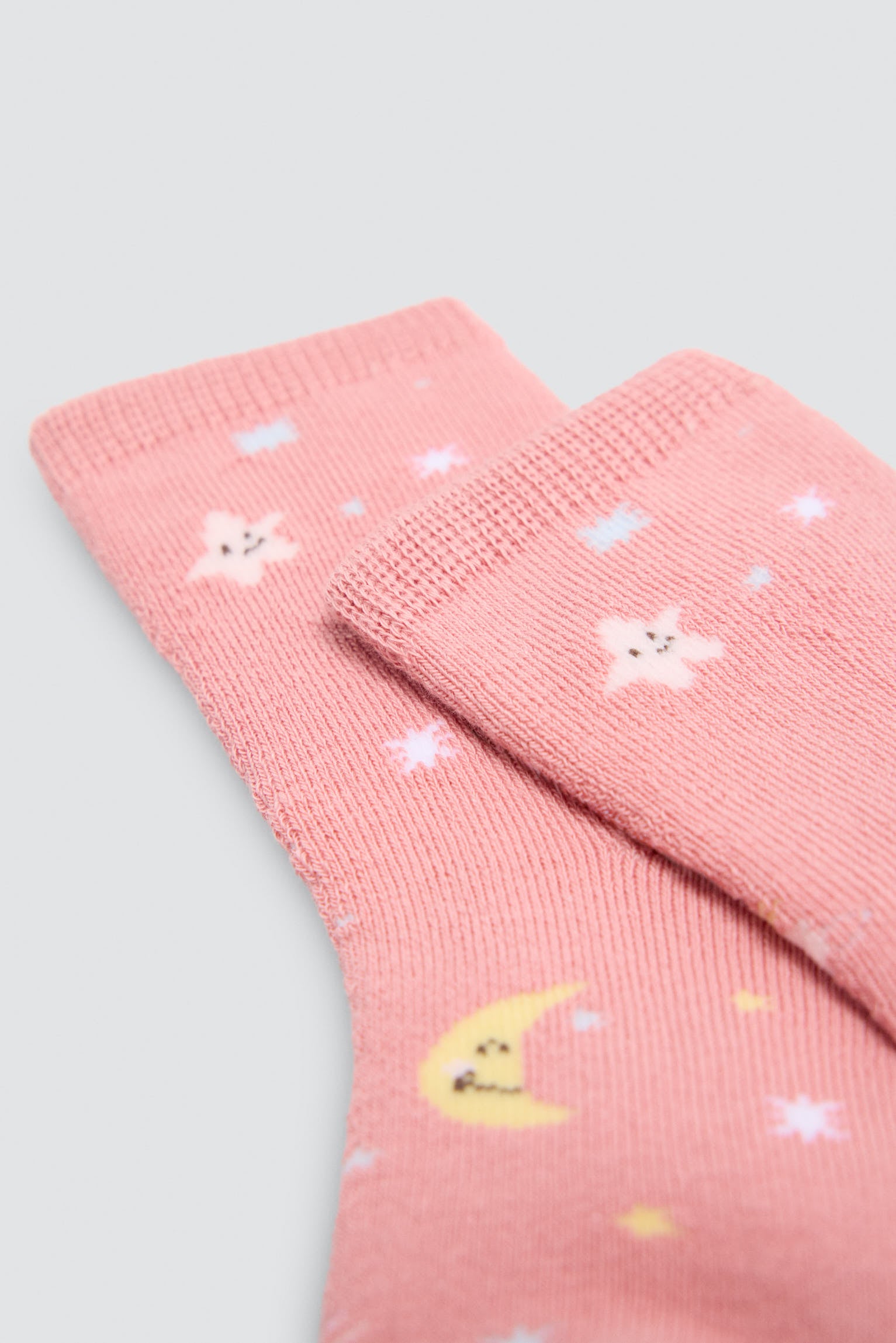 Pack 4 calcetines bebé térmicos estampado lunas y estrellas