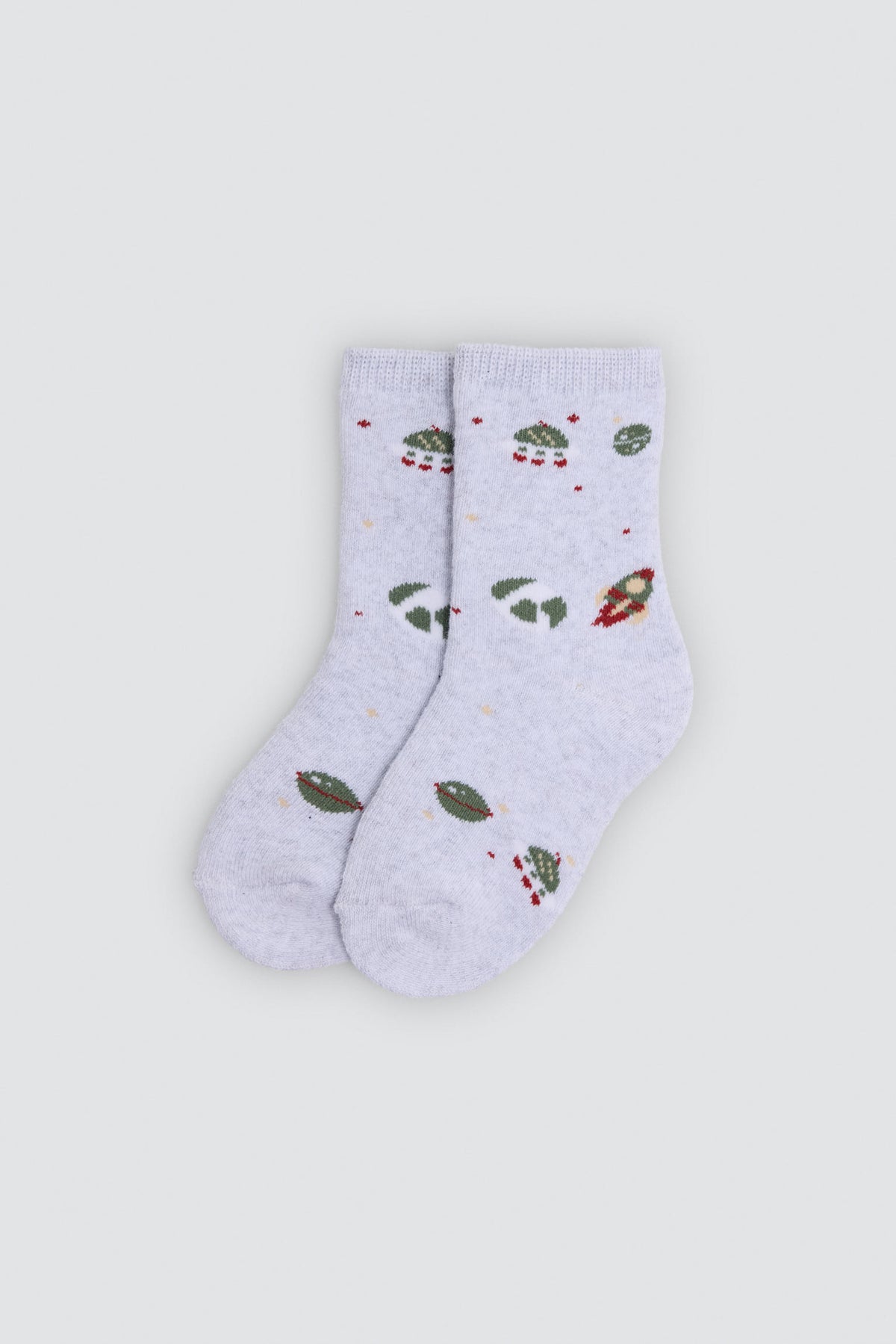 Pack 4 calcetines bebé térmicos algodón estampado espacio y cohetes