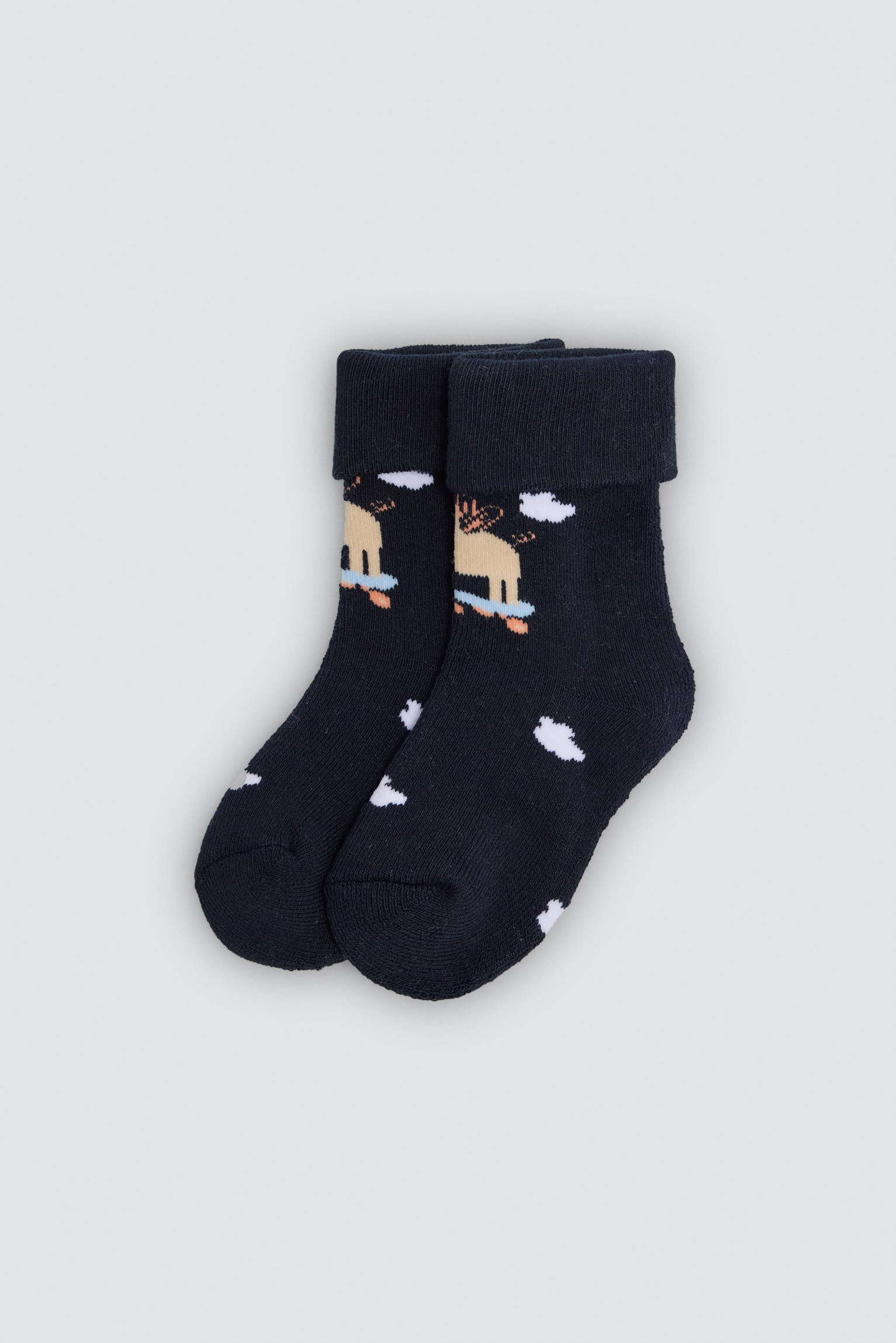 Pack 4 calcetines bebé térmicos estampado tractores y cerdos