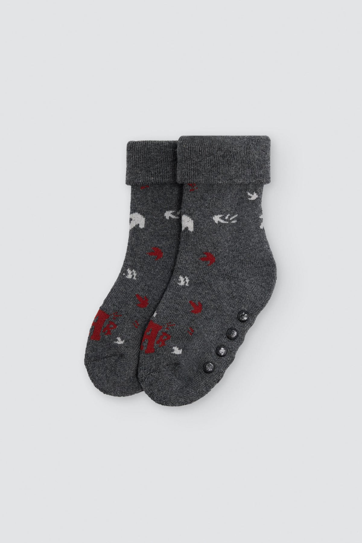 Pack 4 calcetines bebé térmicos antideslizantes algodón estampado tractores y  flechas
