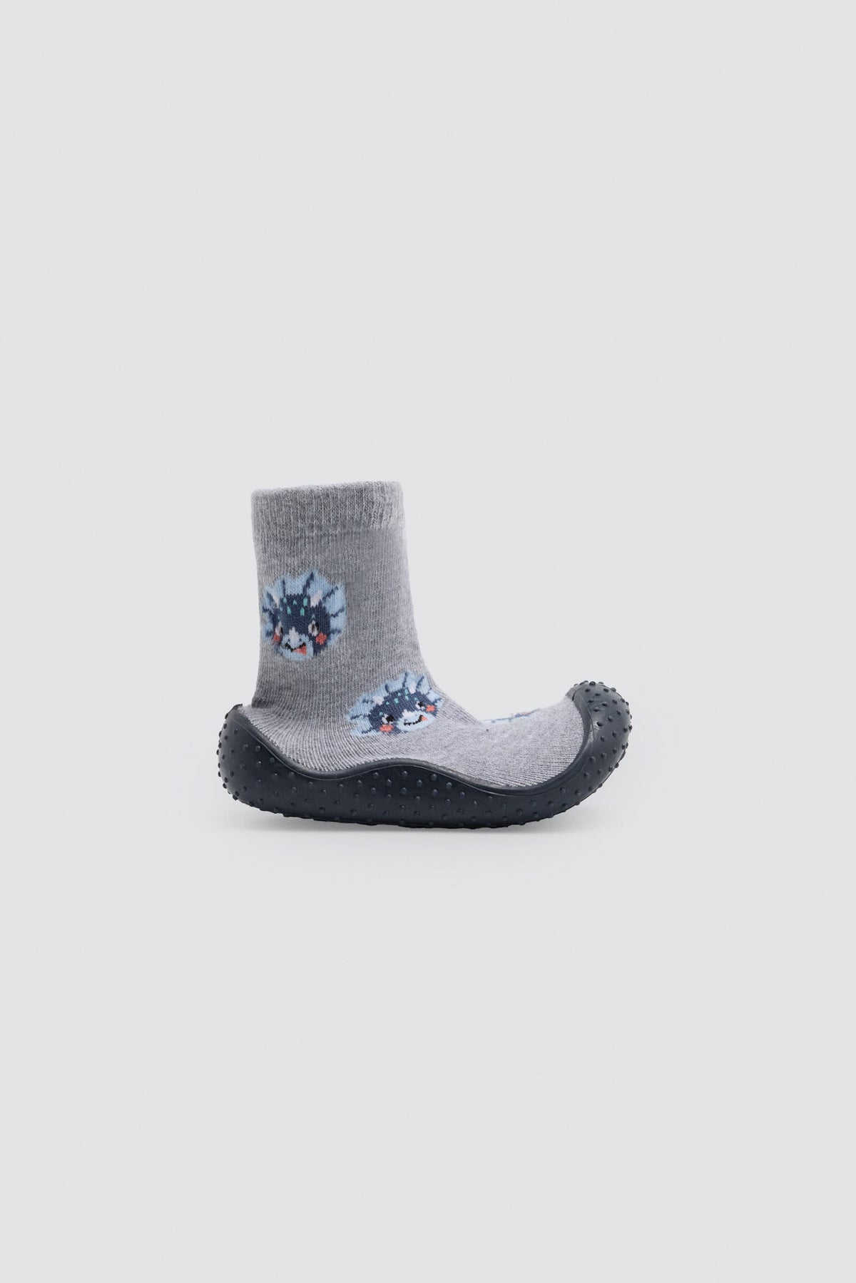 Zapatillas calcetín bebé niño algodón estampado dinosaurios