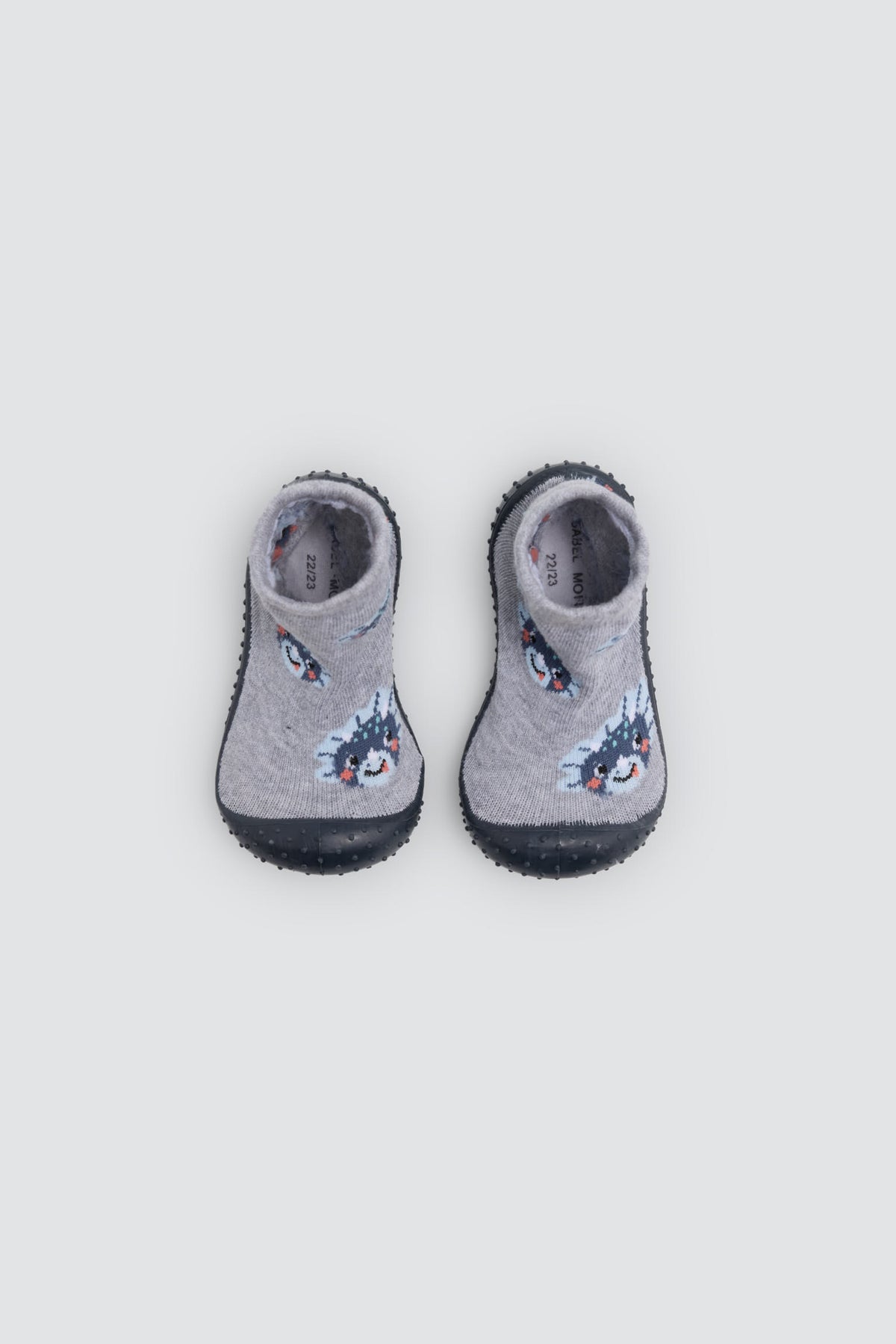 Zapatillas calcetín bebé niño algodón estampado dinosaurios