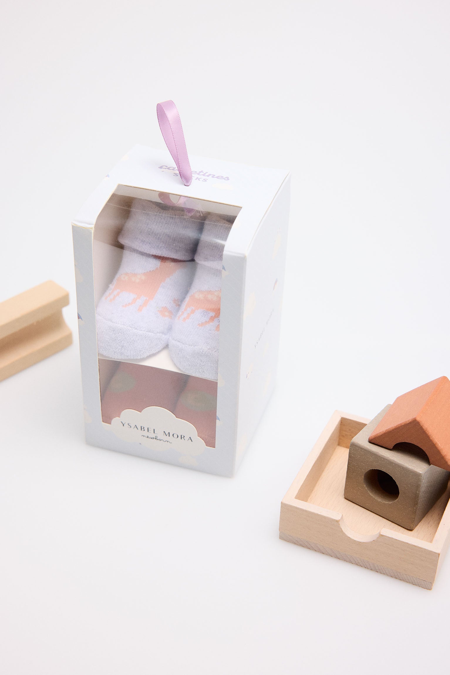 Pack of 4 newborn thermal baby socks