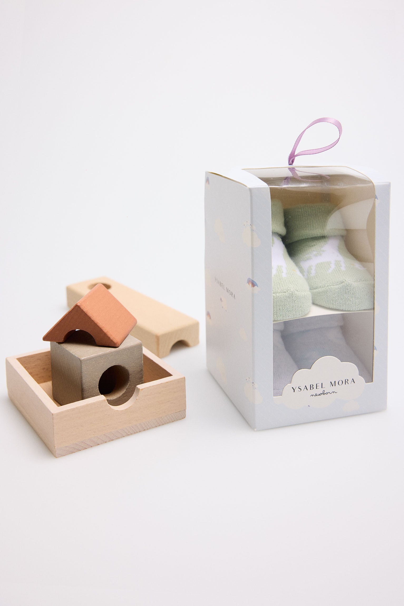 Pack of 4 newborn thermal baby socks