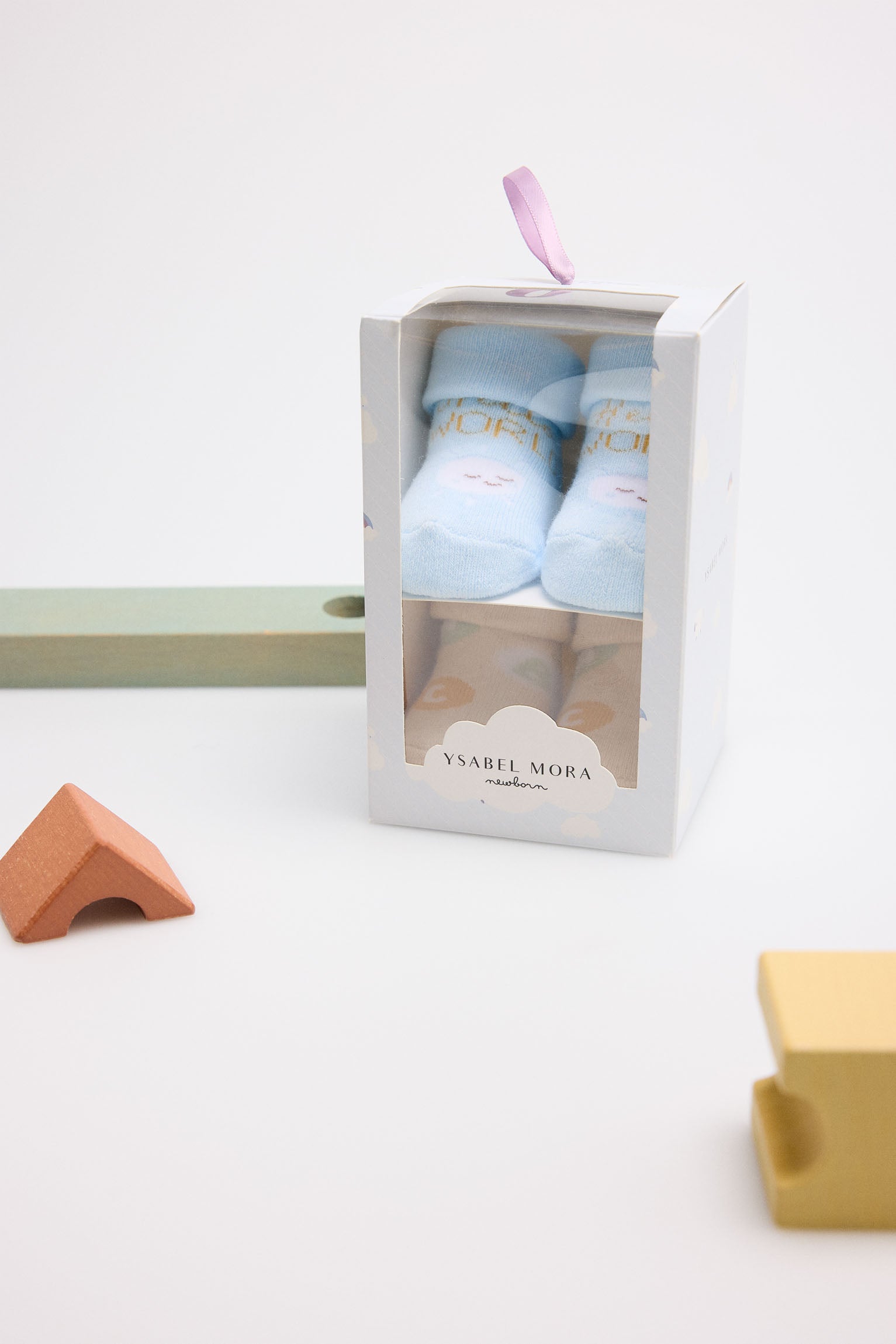 Pack of 4 newborn thermal baby socks