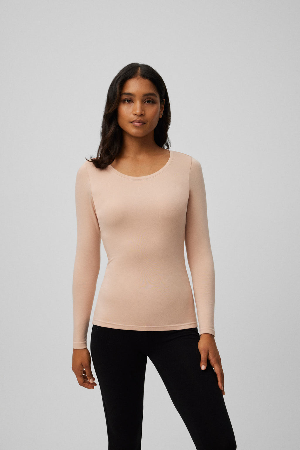 TÉRMICO Camiseta control de temperatura manga larga nude