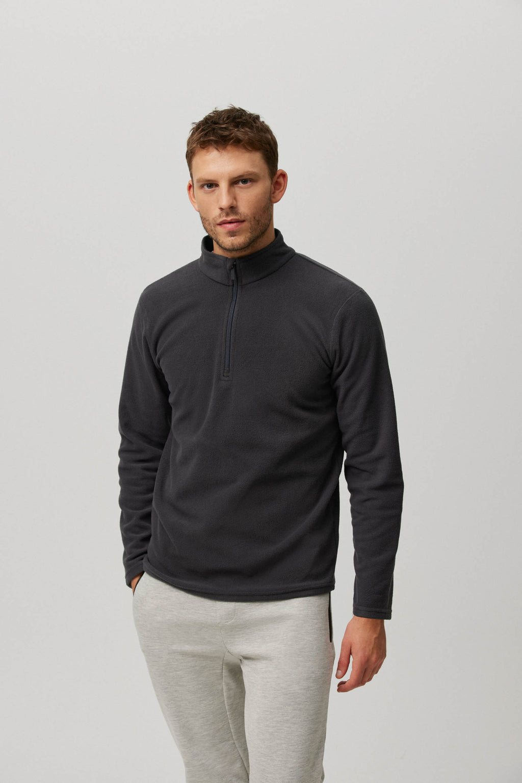 SUPER TÉRMICO Forro polar media cremallera hombre marengo