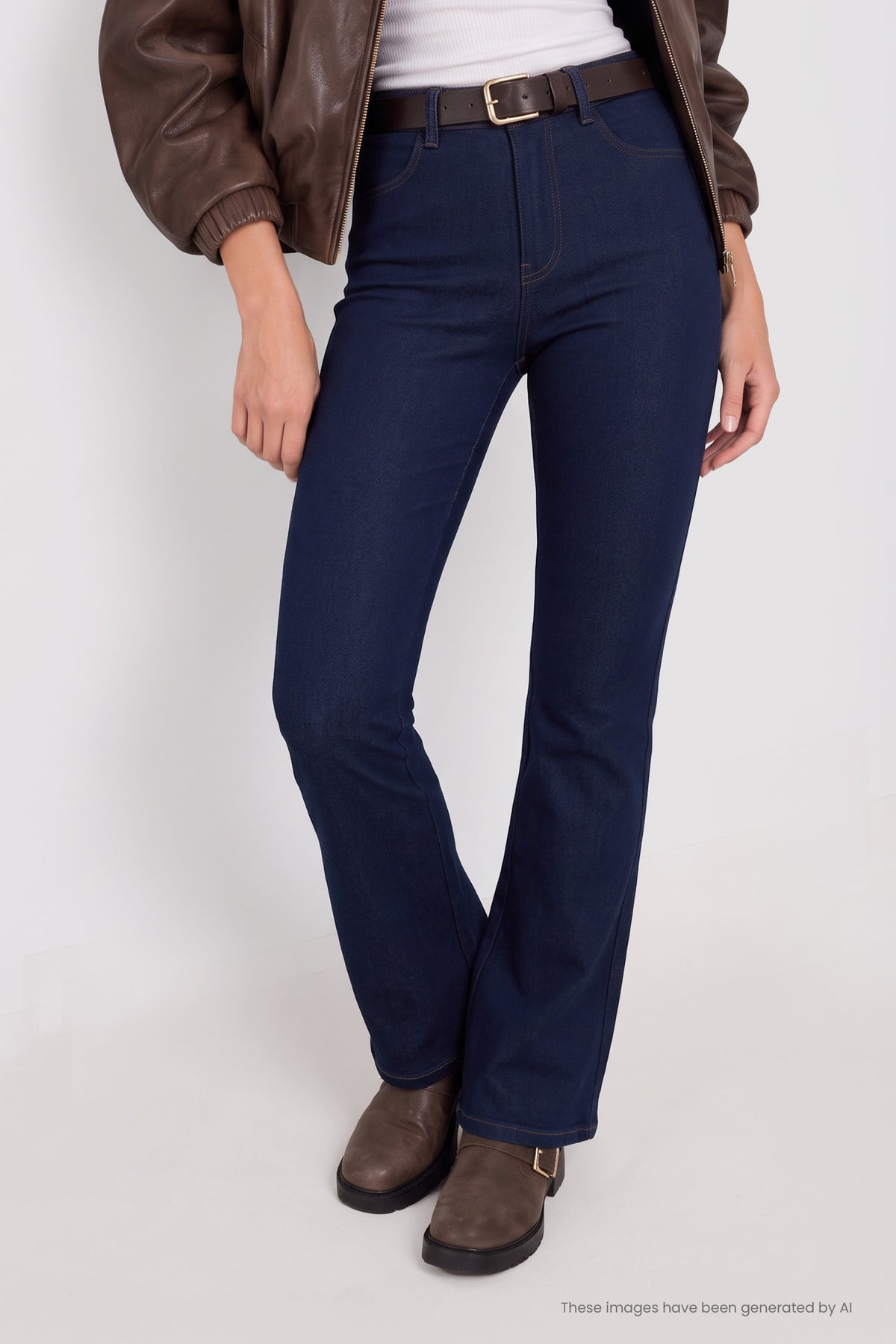 Leggings efecto vaquero acampanados push-up