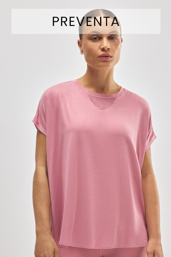 PREVENTA Camiseta deportiva manga corta rosa