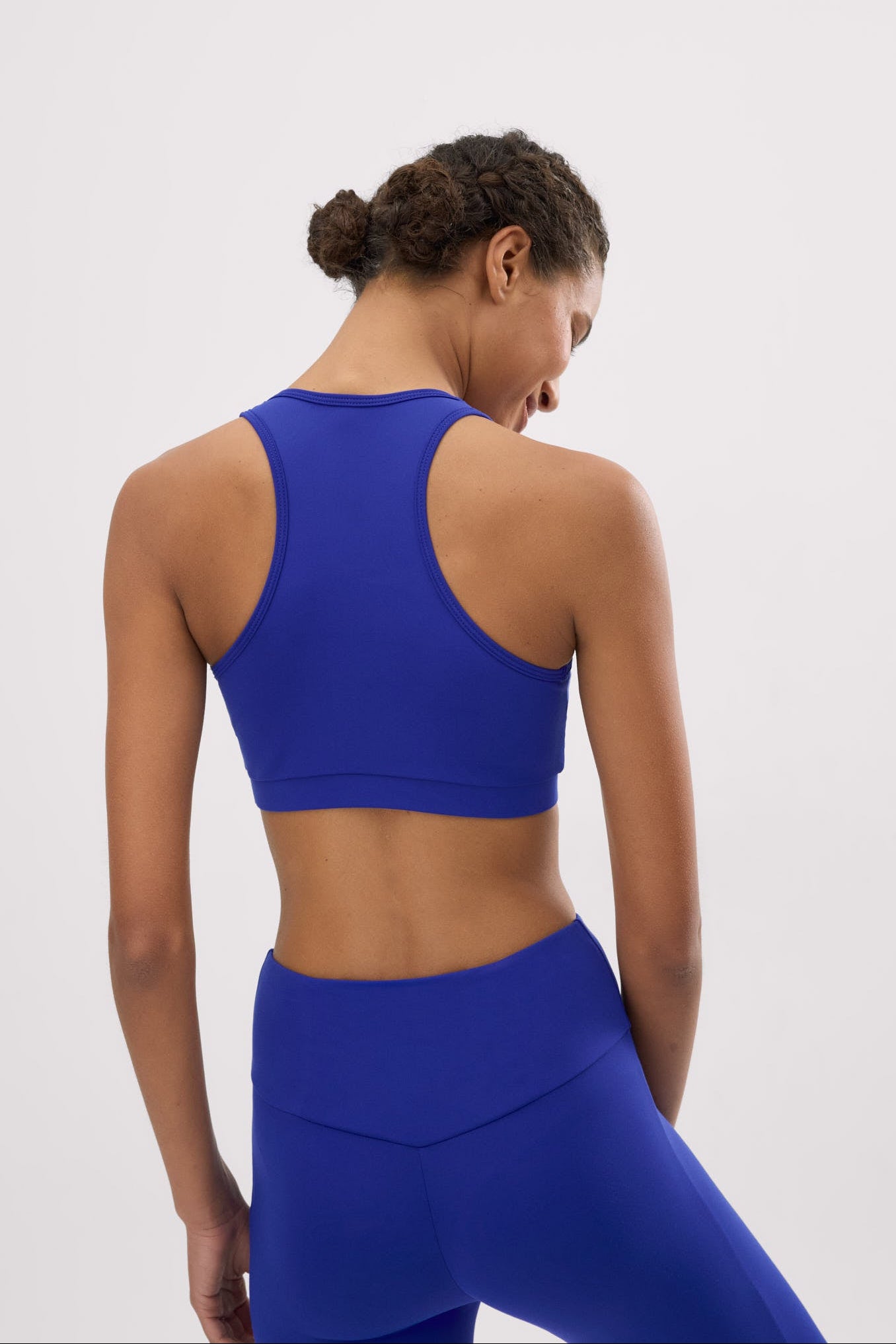 Sujetador deportivo tacto algodonero azul índigo - Ysabel Mora