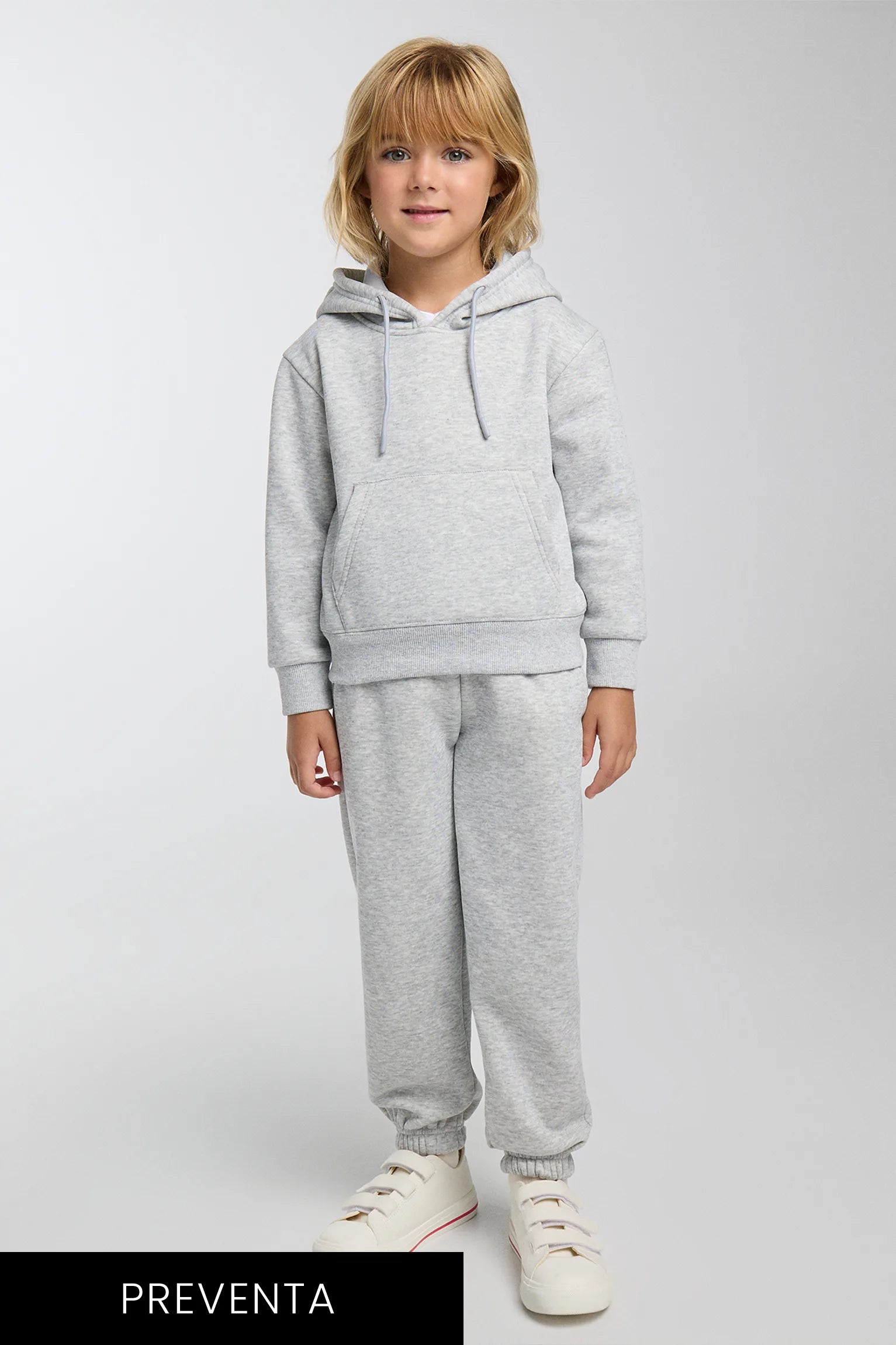 PREVENTA Chándal deportivo de niña afelpado sudadera y jogger gris
