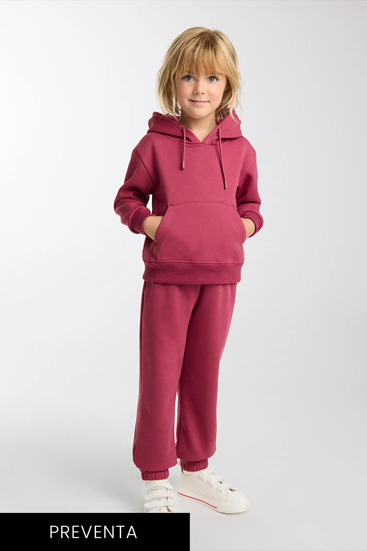 PREVENTA Chándal deportivo de niña afelpado sudadera y jogger rosa