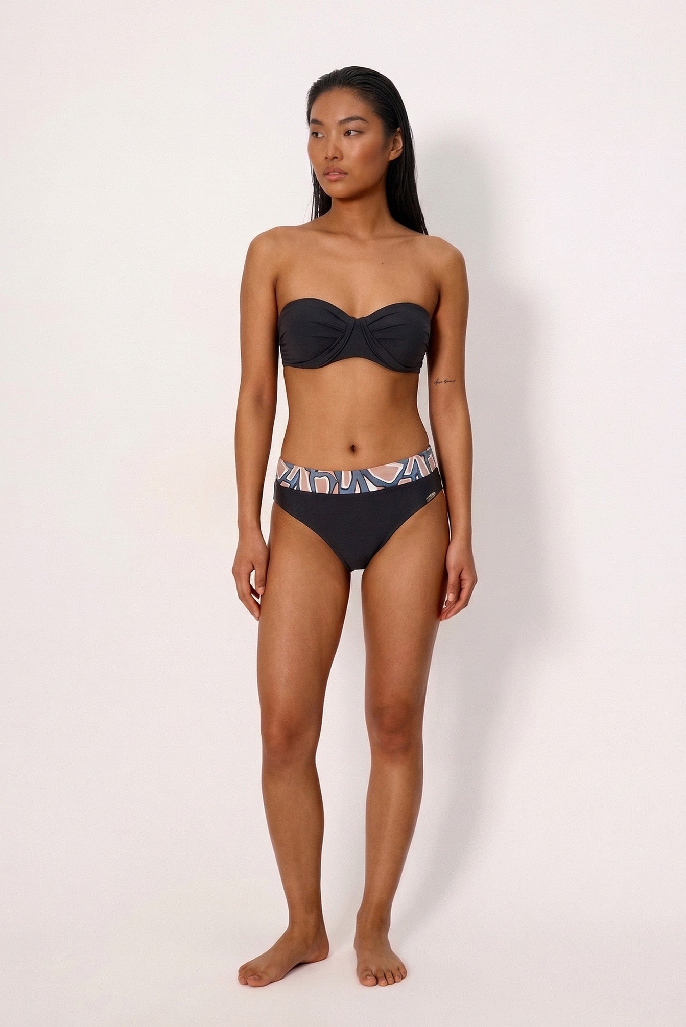Braga bikini multiposición estampada