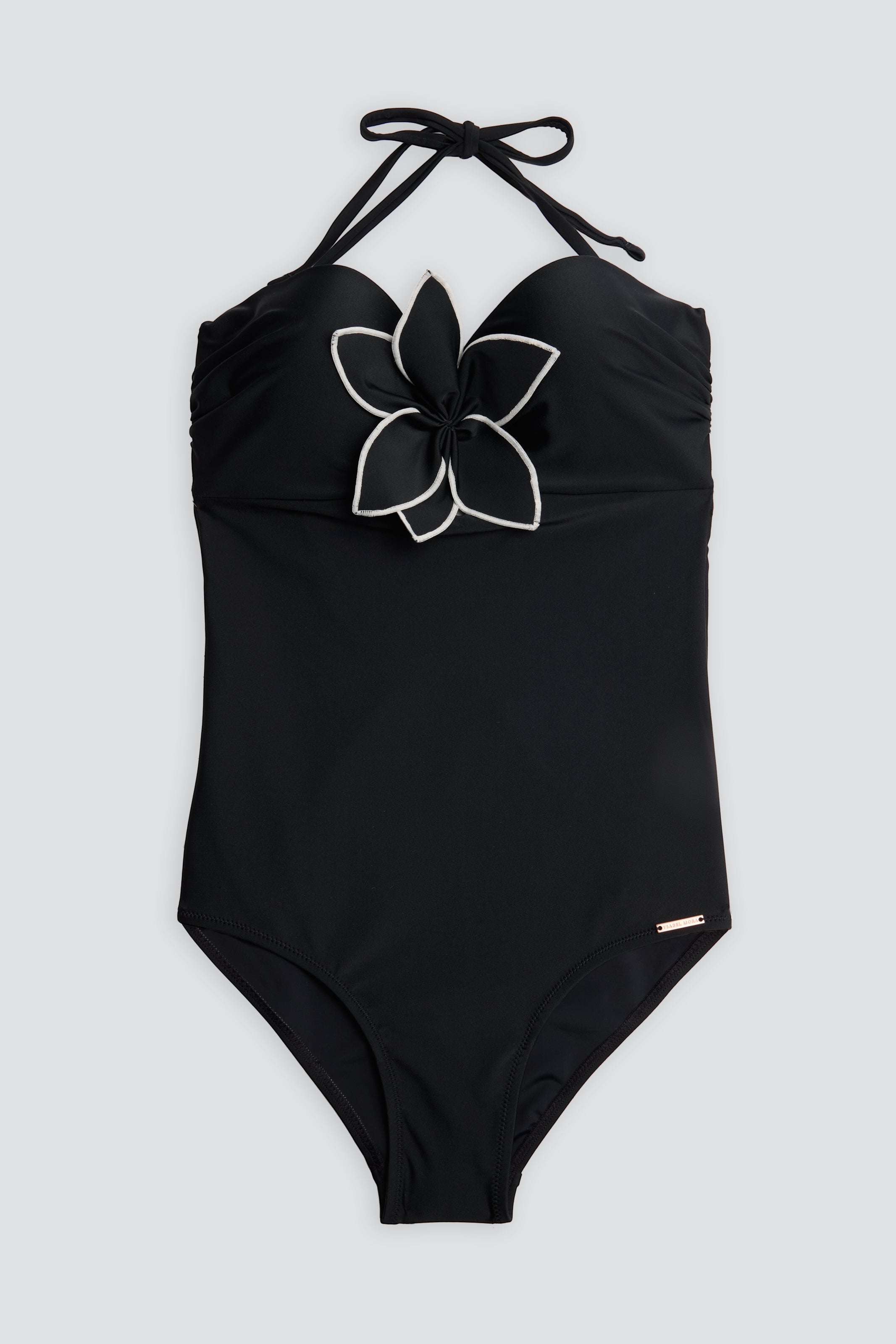 Bañador reductor bandeau con aro negro @clarissamarchese