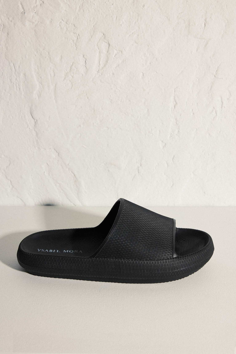 Extra comfort lightweight non-slip beach flip flops black